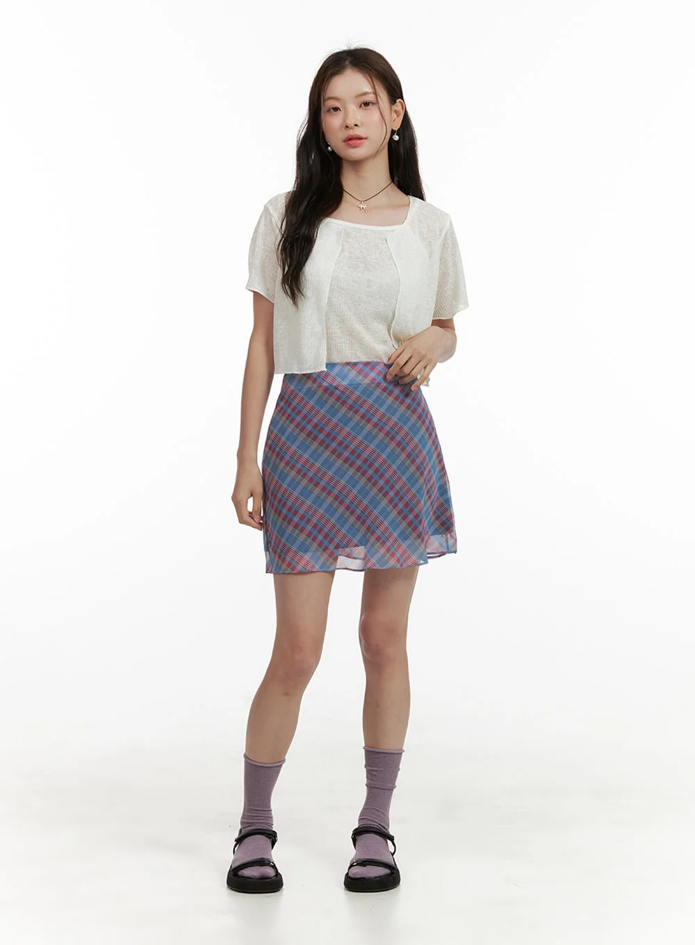 Solid Summer Top and Cardigan OU413 - Image 2