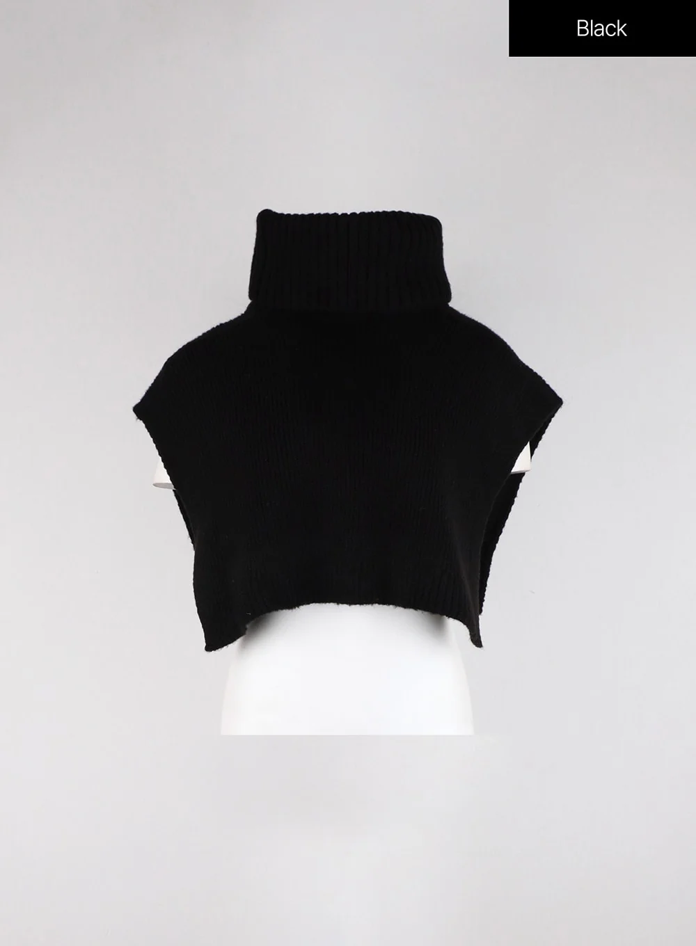 Solid Turtleneck Crop Knit Vest OD326 - Image 9