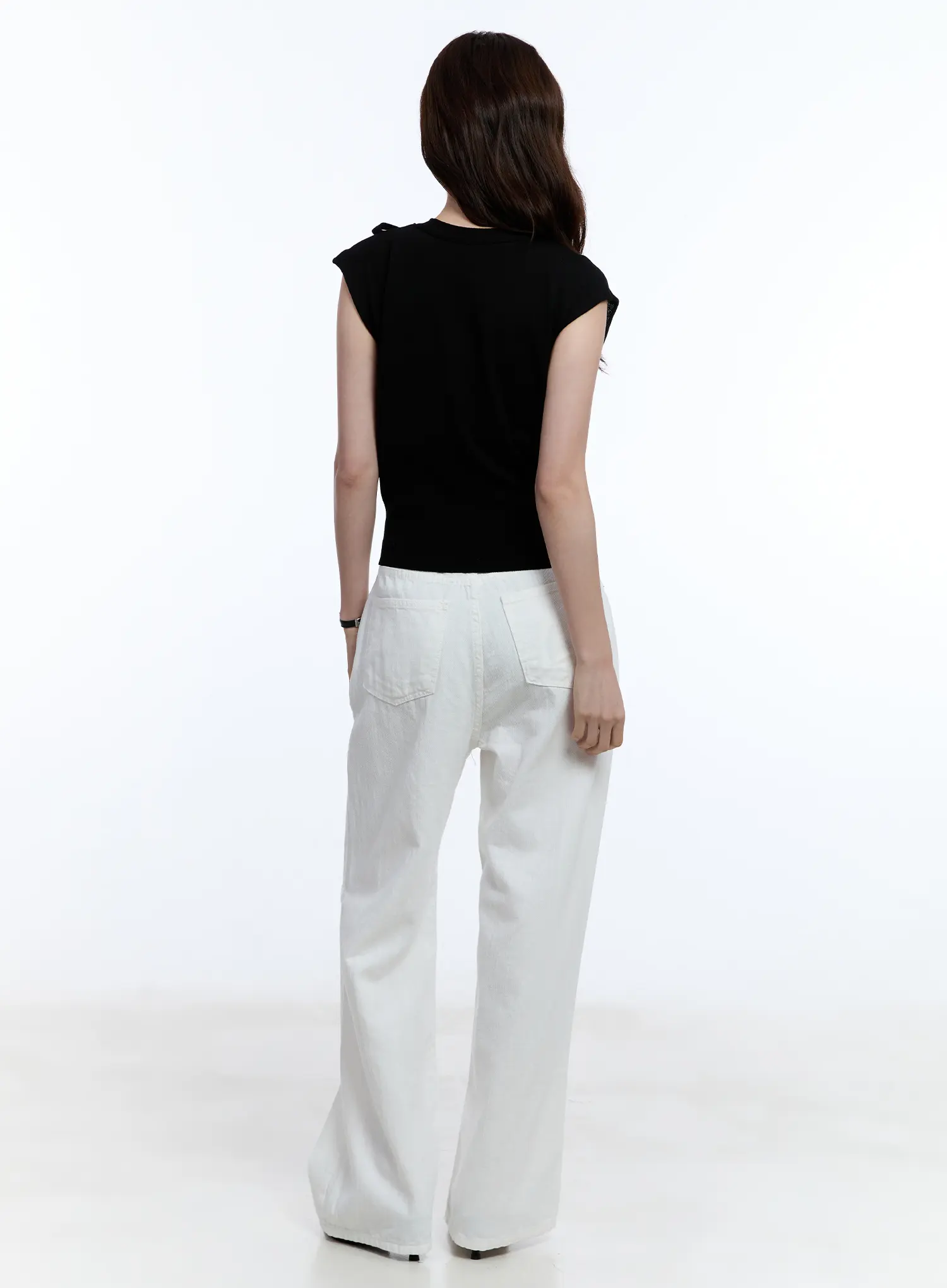 Solid Wide-Fit Pants CU513 - Image 6