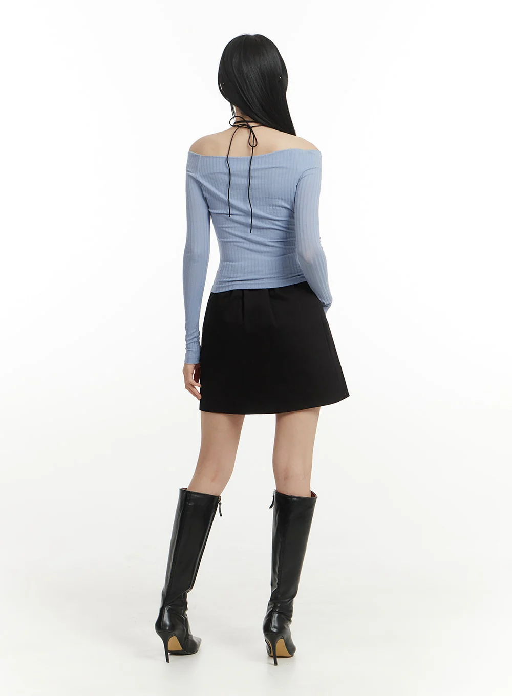 Solid Wrap Cotton Mini Skirt IM406 - Image 8