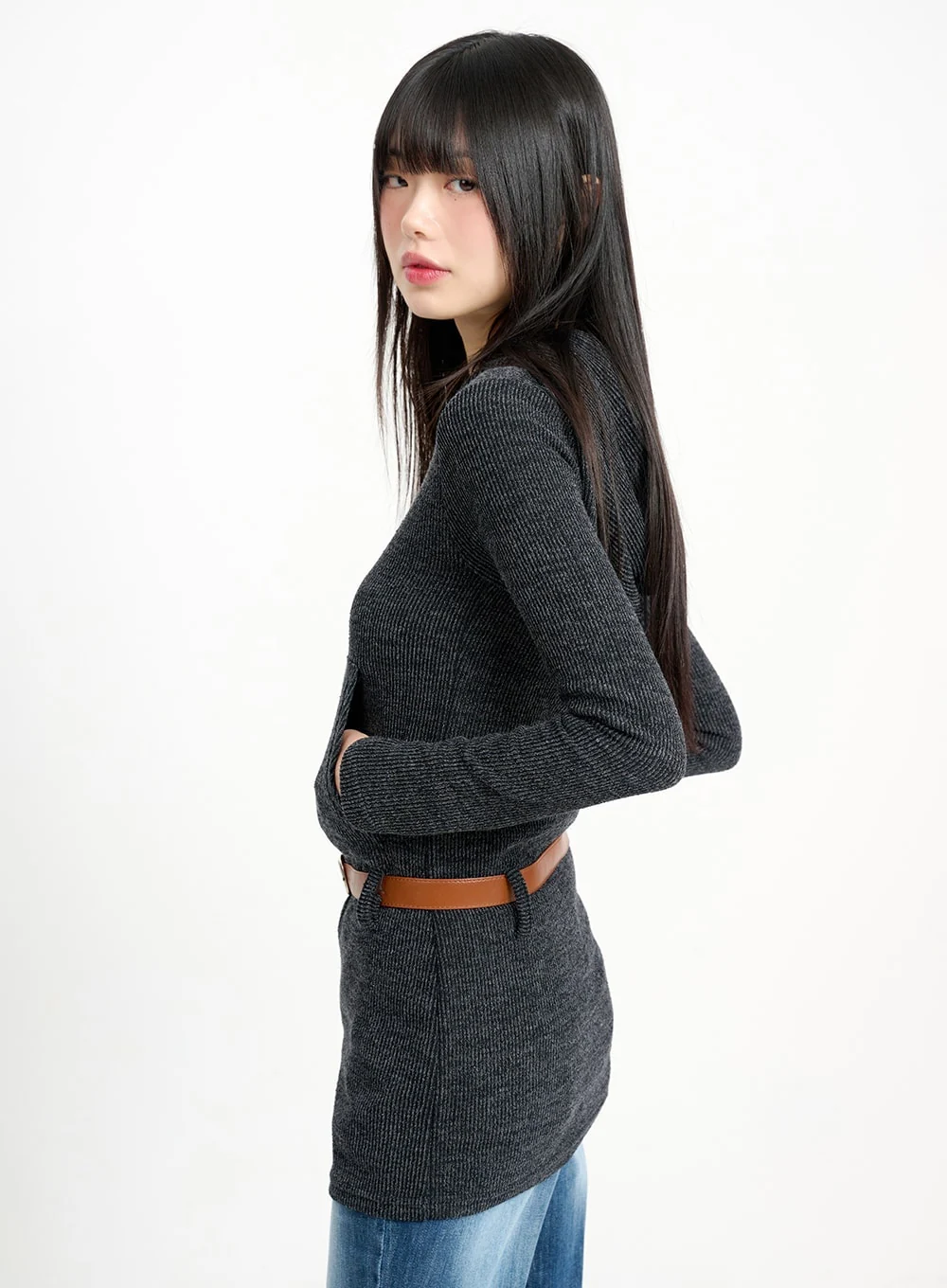 Solid Zipper Long Sleeve Hoodie CM415 - Image 4