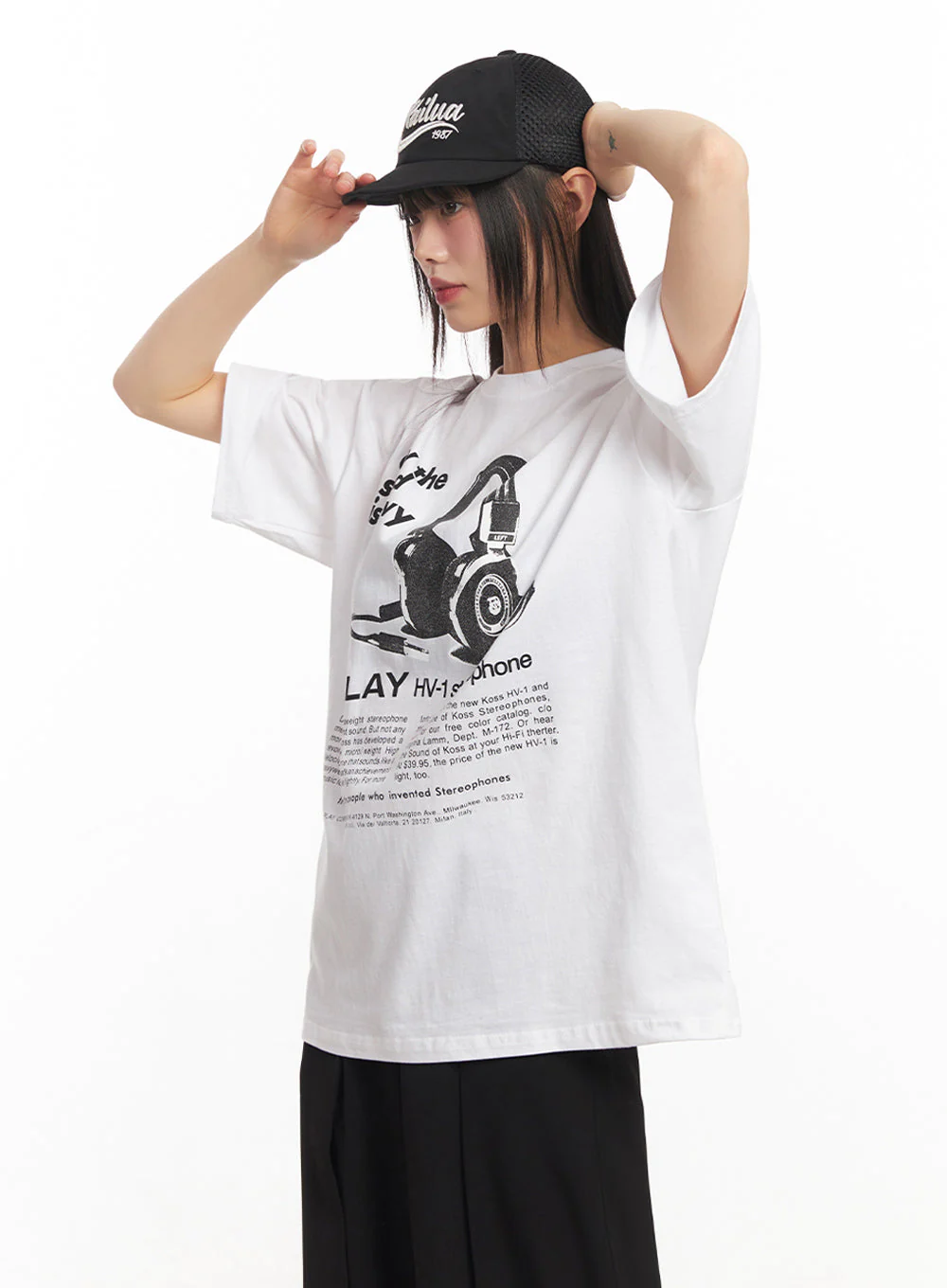 Sound Graphic Oversize T-Shirt IY502 - Image 8