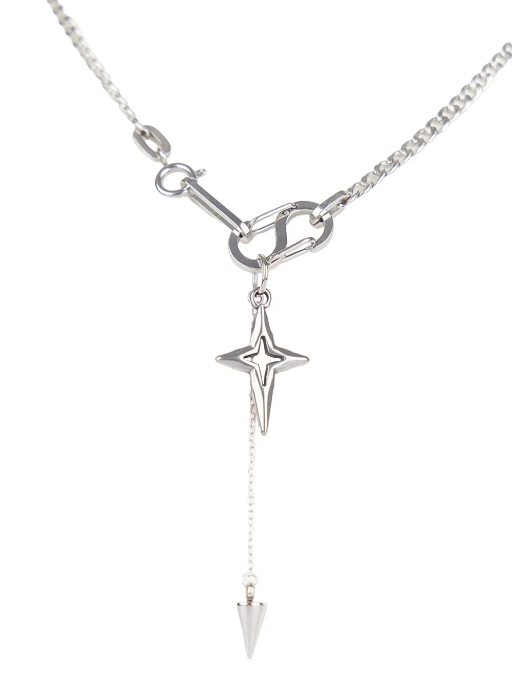 Spark Layered Chain Necklace CY530 - Image 7