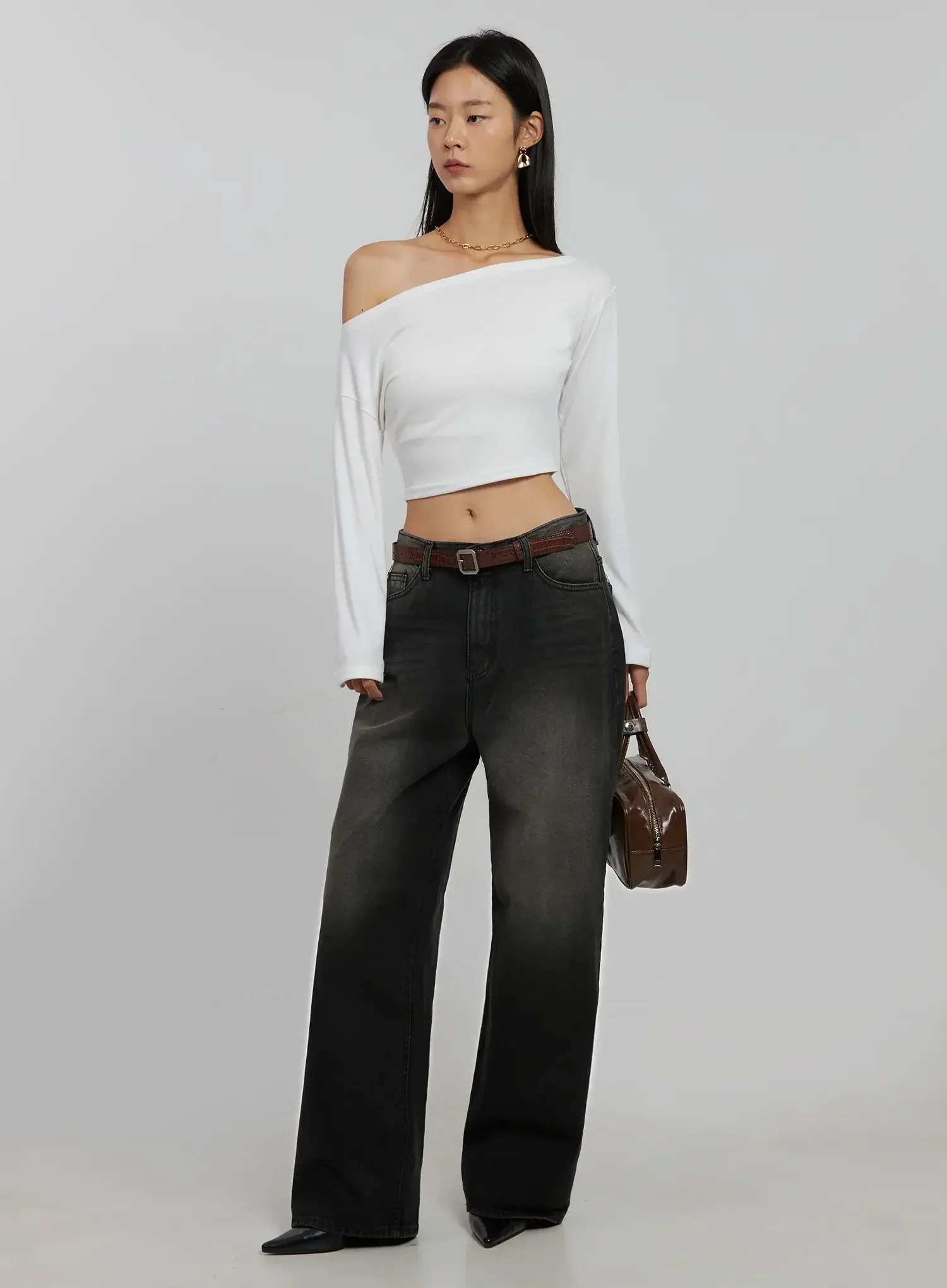 Square Buckle Textured Belt IJ509 - Image 2