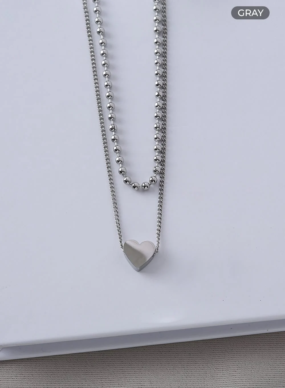 Square Heart Necklace IL403 - Image 3
