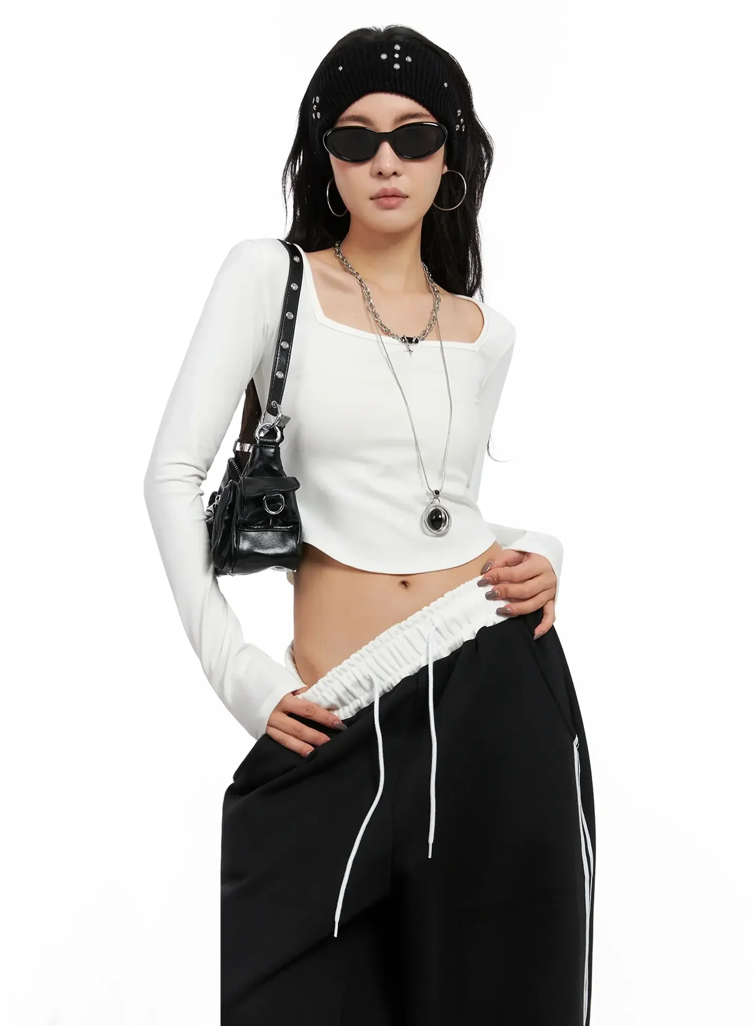 Square Neck Crop Top IN528
