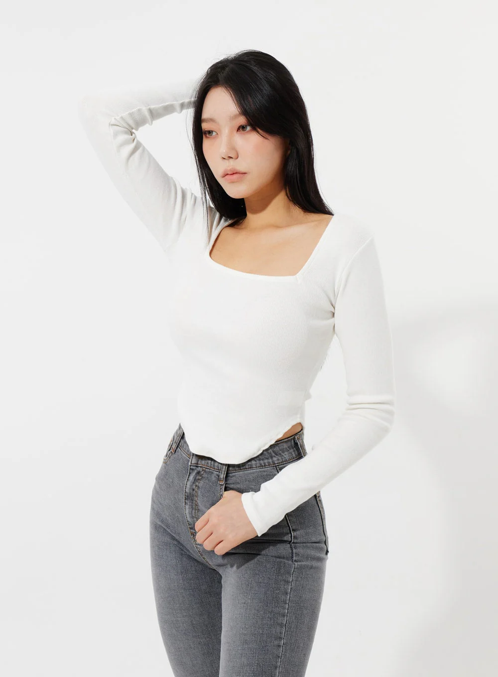 Square Neck Cropped Top IM307 - Image 7