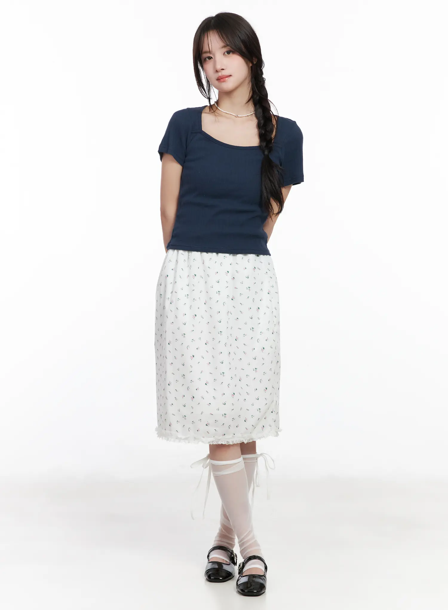 Square Neck Short Sleeve Tee CM527 - Image 3