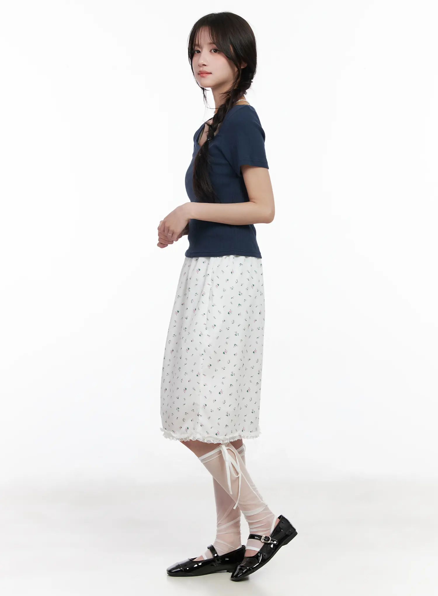 Square Neck Short Sleeve Tee CM527 - Image 4