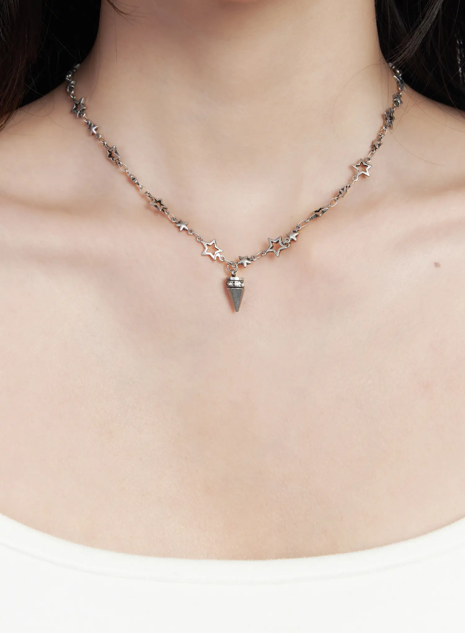 Star Chain Cone Pendant Necklace CJ523