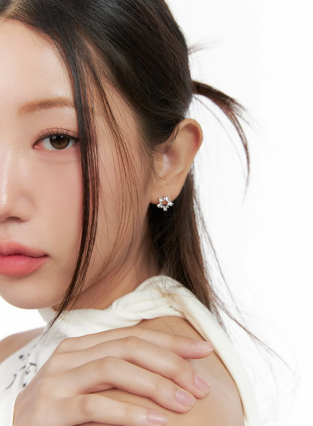 Star Cubic Earrings IO418 - Image 2