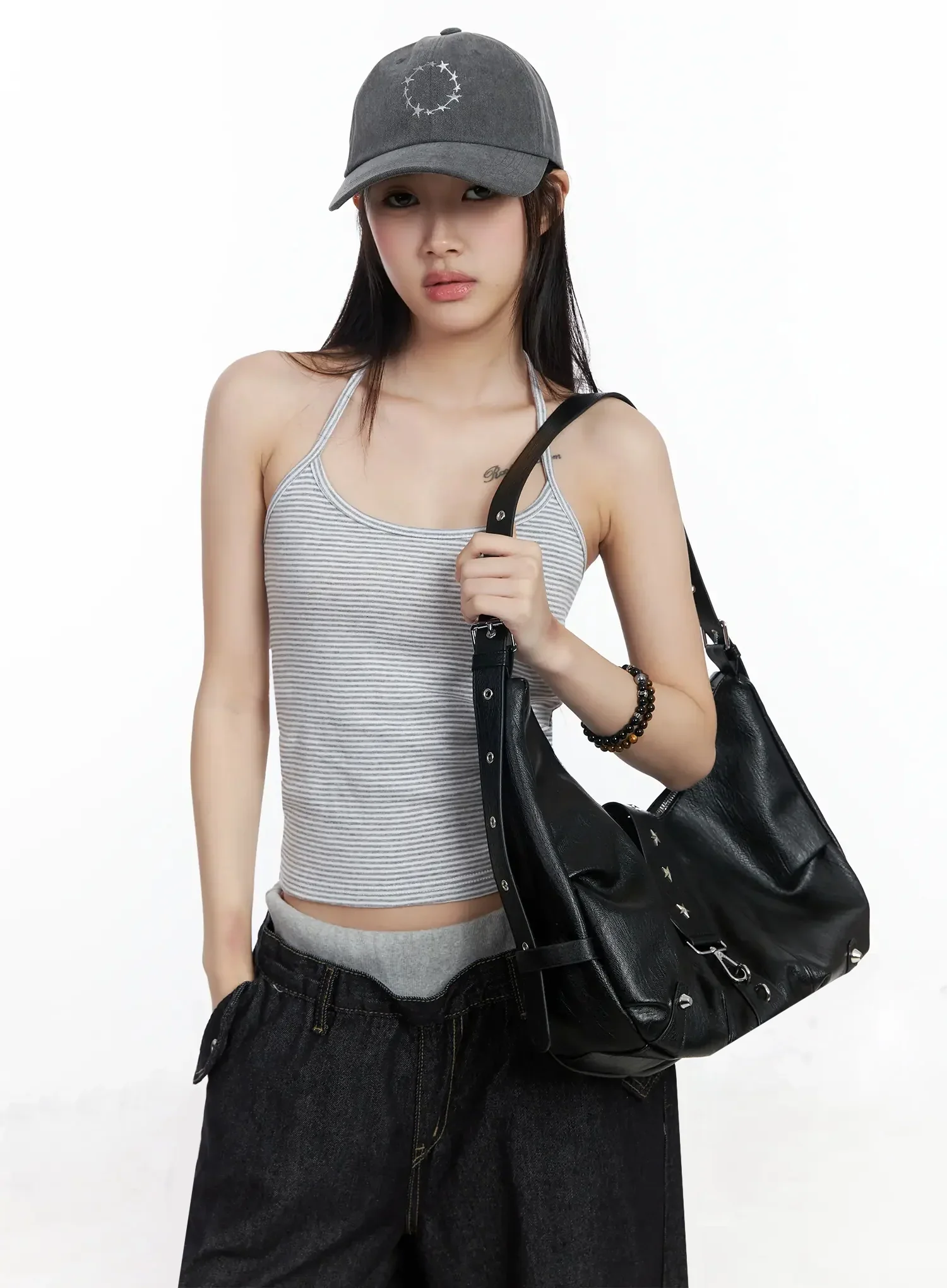 Star Detail Strap Shoulder Bag IM506 - Image 2