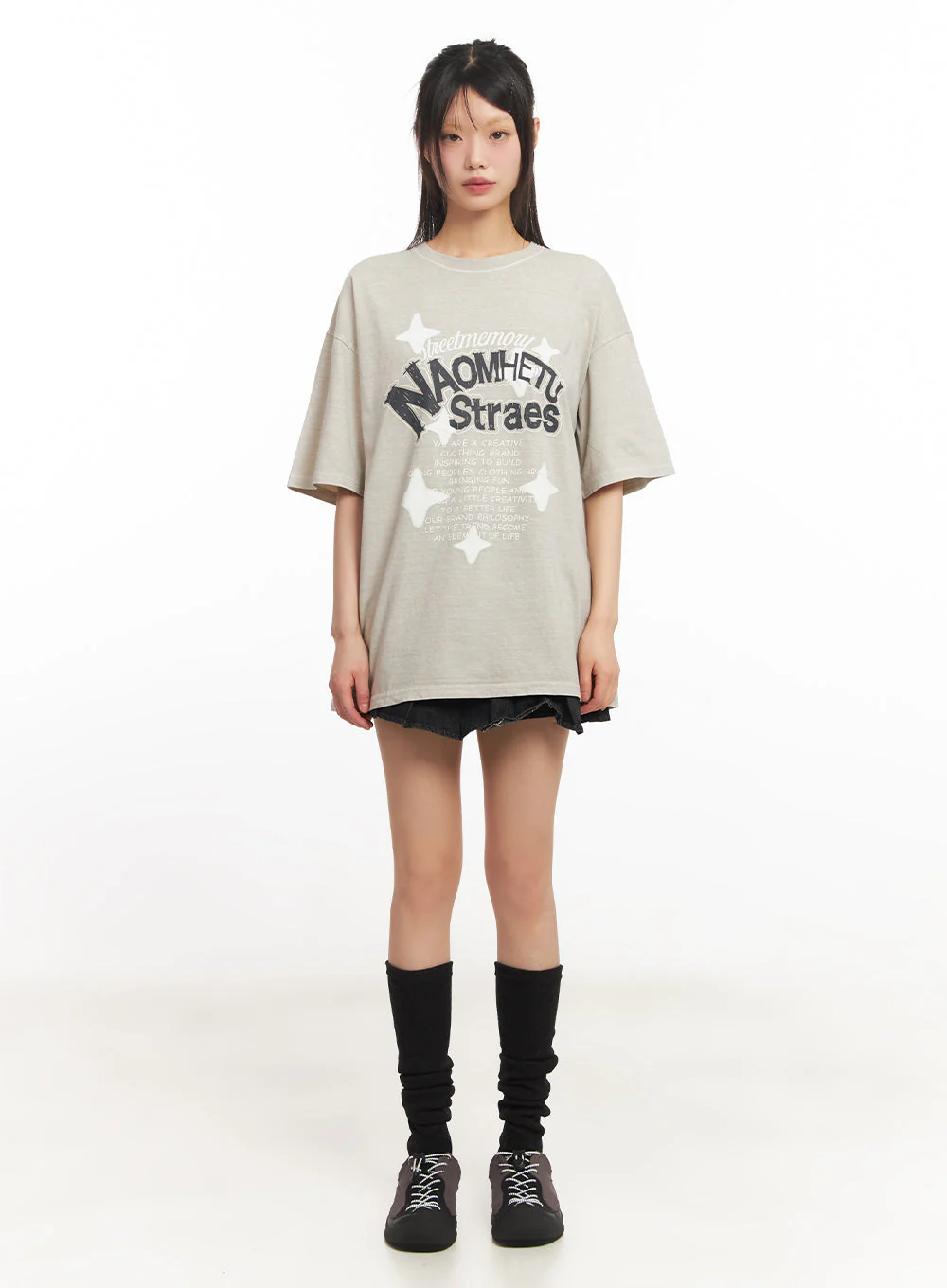 Star Graphic Cotton T-Shirt IY502 - Image 5