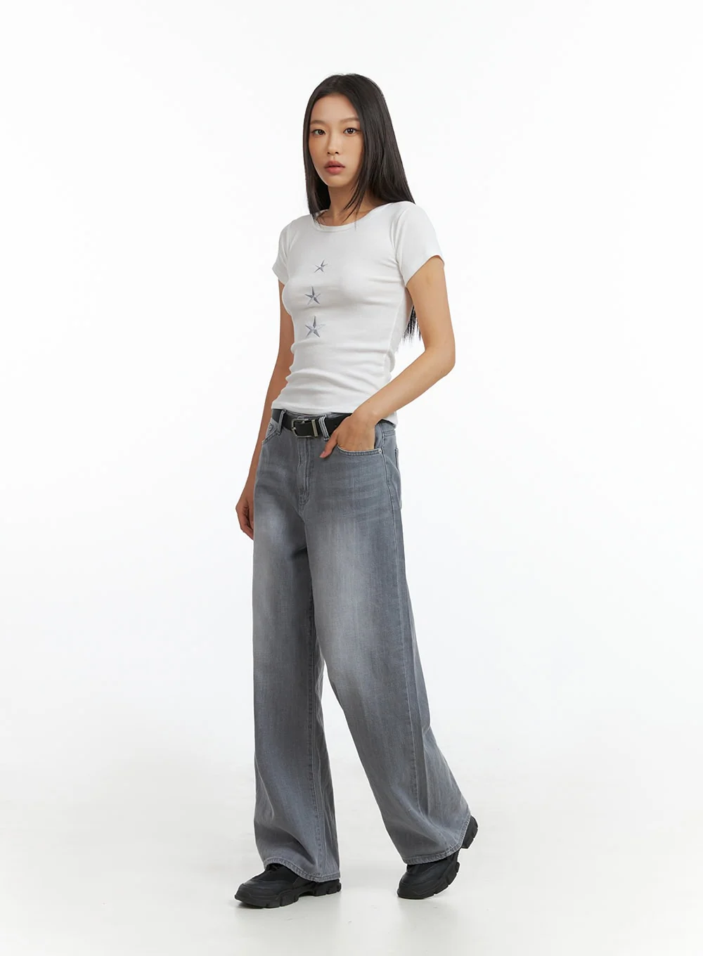 Star Graphic Crop Top IL409 - Image 6
