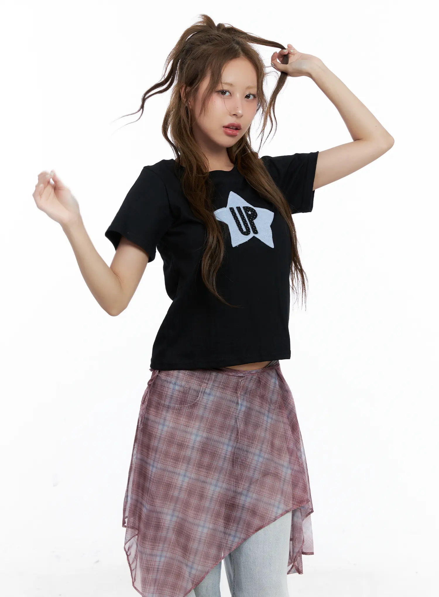 Star Patch Semi-Crop Tee CL511 - Image 11