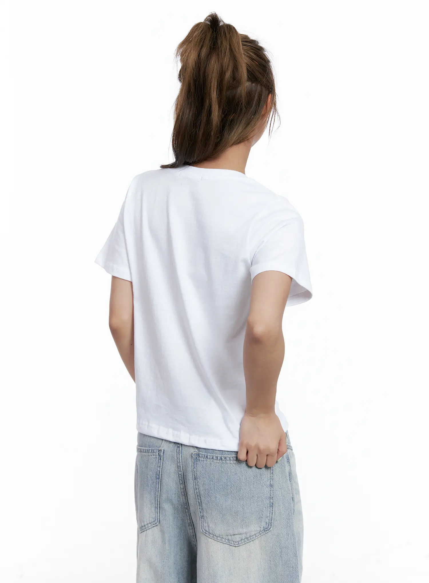 Star Patch Semi-Crop Tee CL511 - Image 7