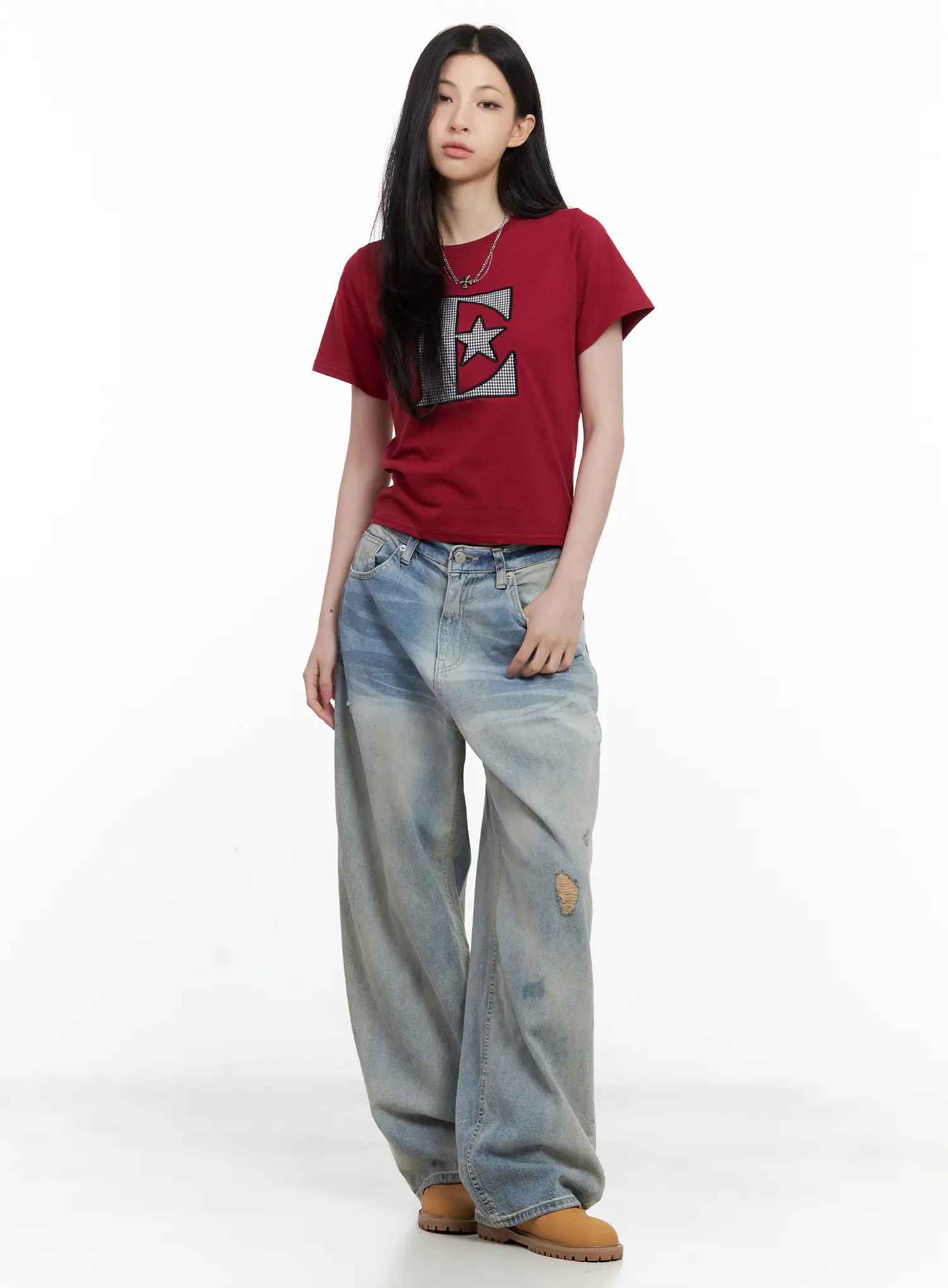 Star Print Casual Tee CL501 - Image 6