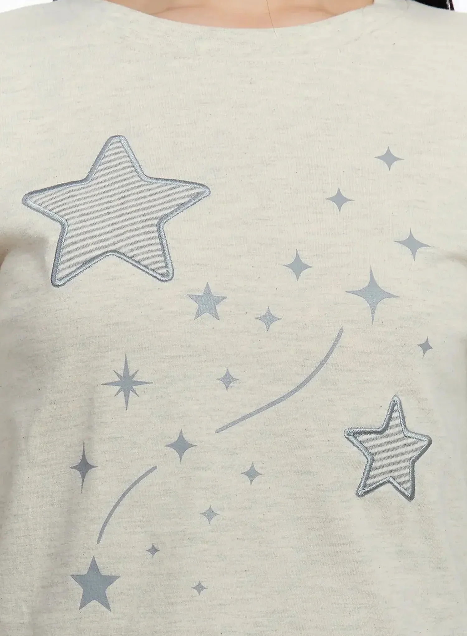 Star-Themed Layered Sleeve Top IM509 - Image 4