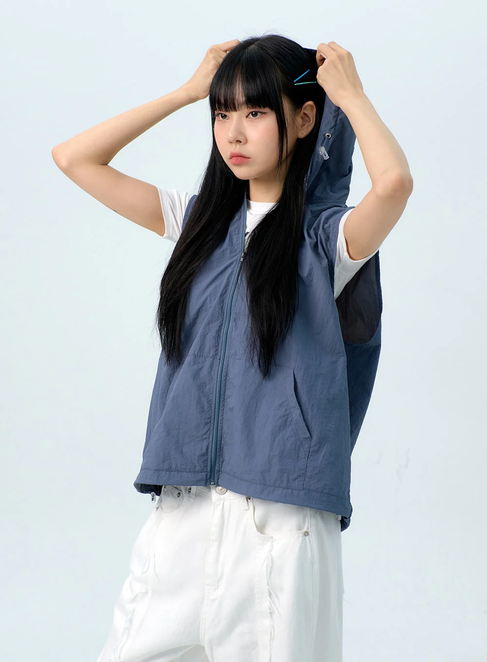 Stitch Detail Wide Fit Pants IG313 - Image 7