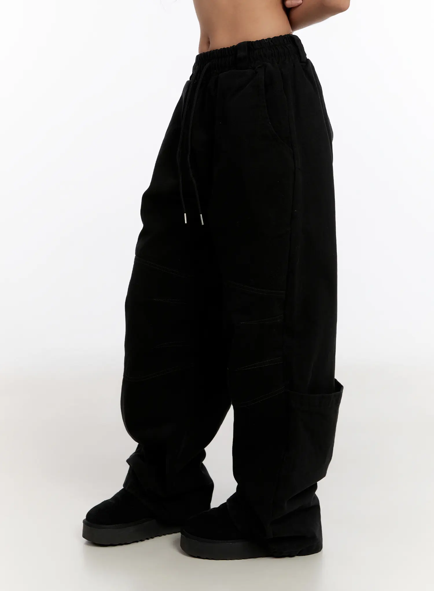 Stitch Lined Wide Leg Pants CN527 - Image 5