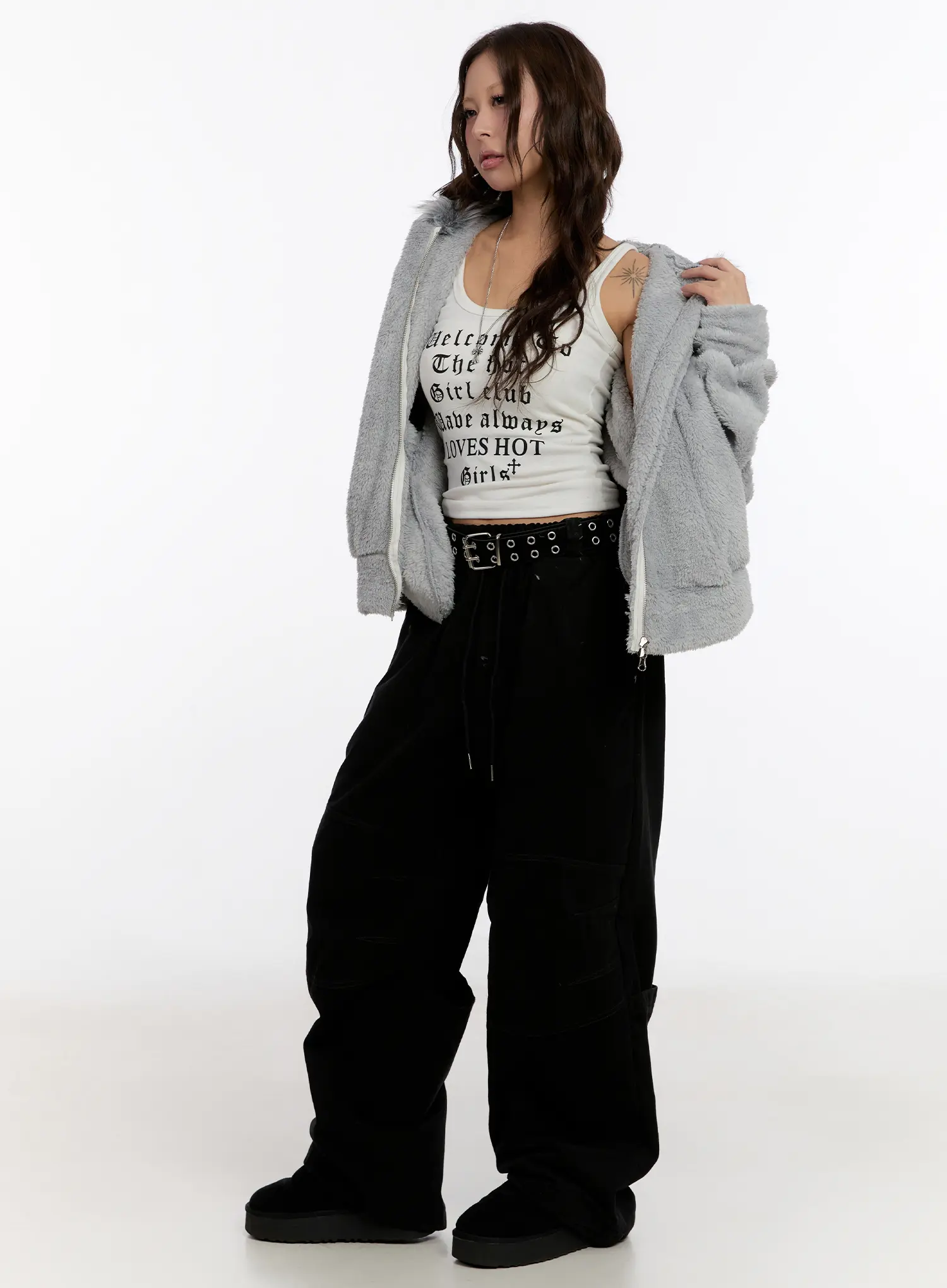 Stitch Lined Wide Leg Pants CN527 - Image 6