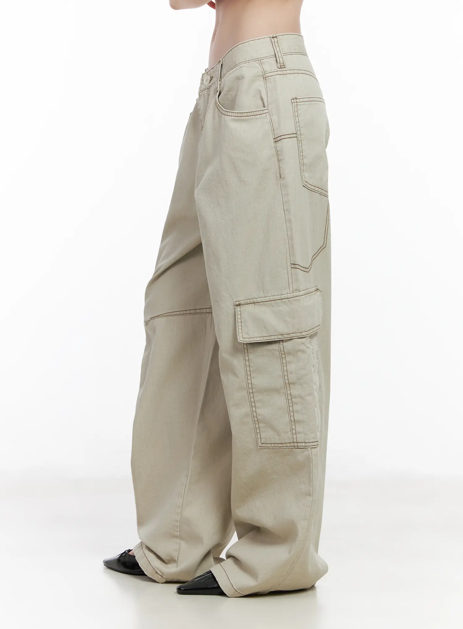 Stitched Cargo Wide-Leg Pants CM526 - Image 5