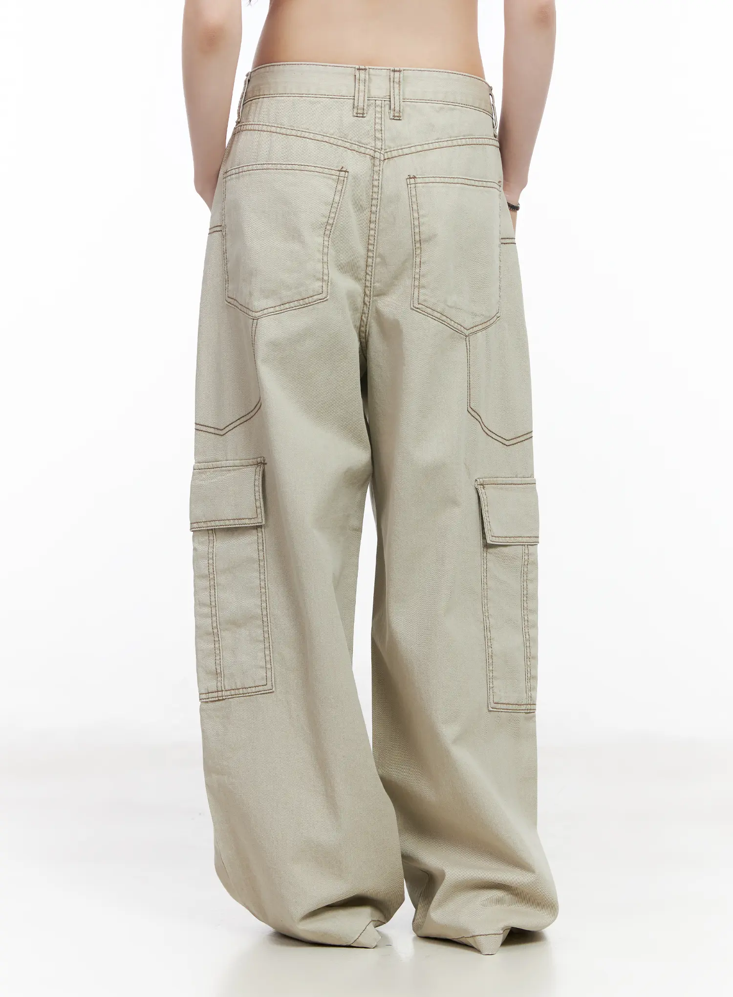 Stitched Cargo Wide-Leg Pants CM526 - Image 7