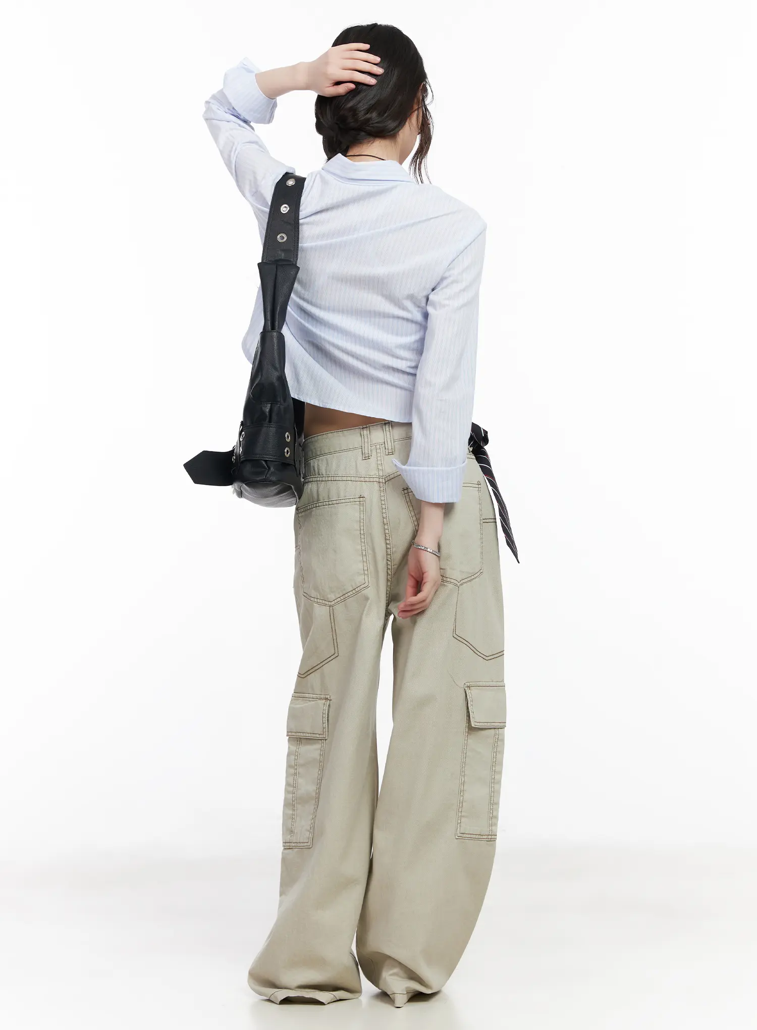 Stitched Cargo Wide-Leg Pants CM526 - Image 8