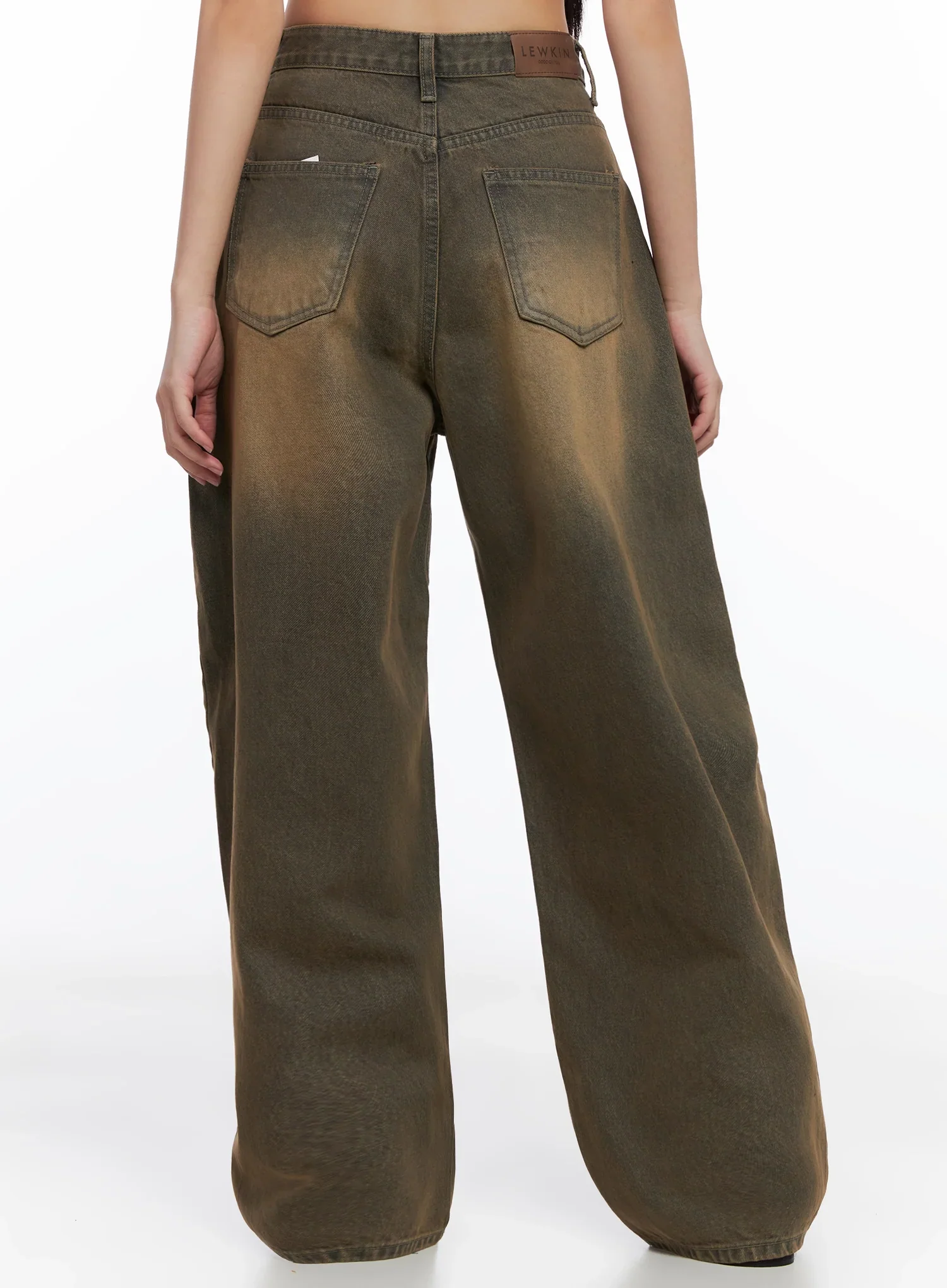 [STR] Mirren Brown Washed Baggy Jeans IS525 - Image 12