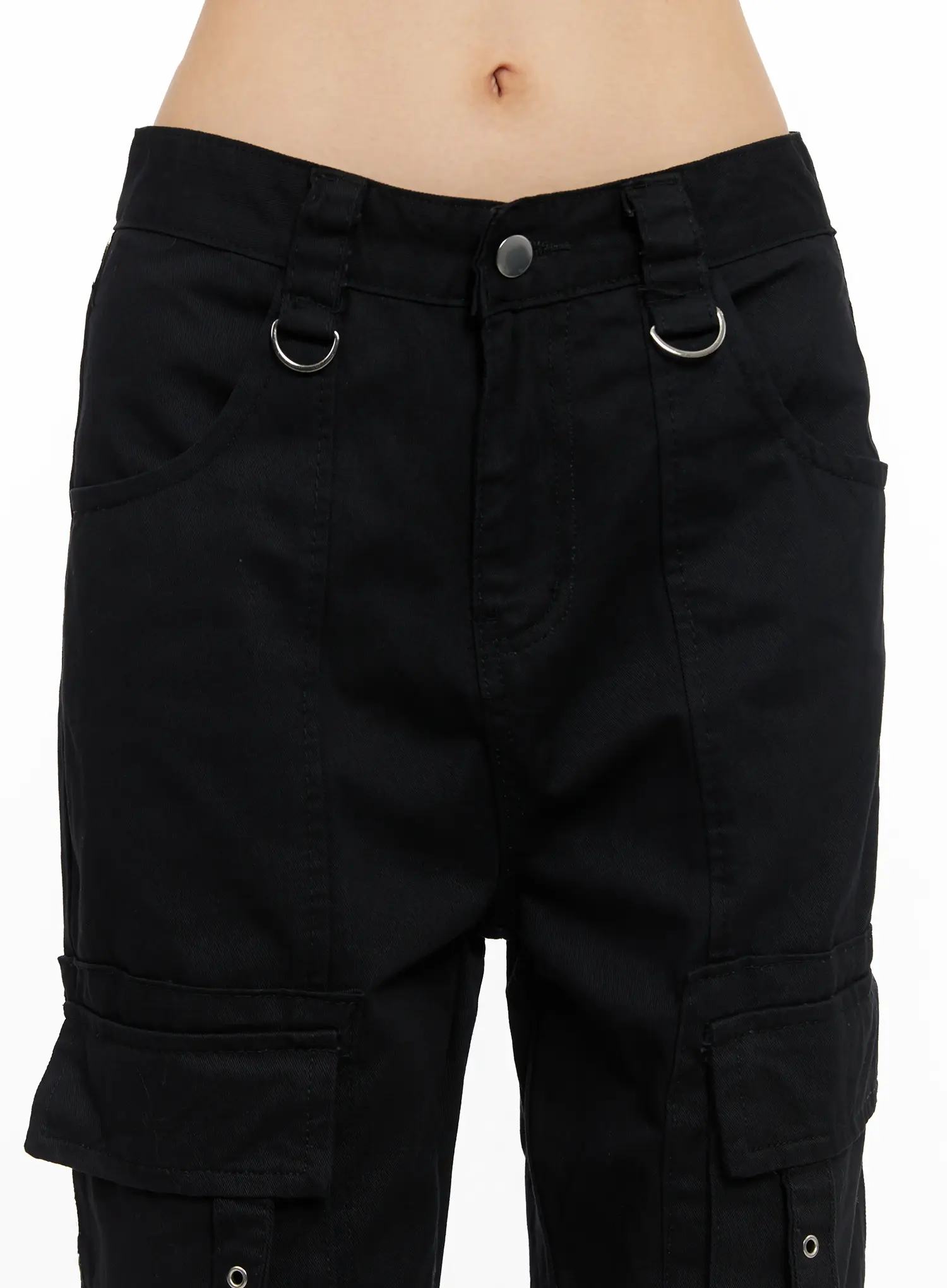 Strap Utility Flare Trousers CO528 - Image 3
