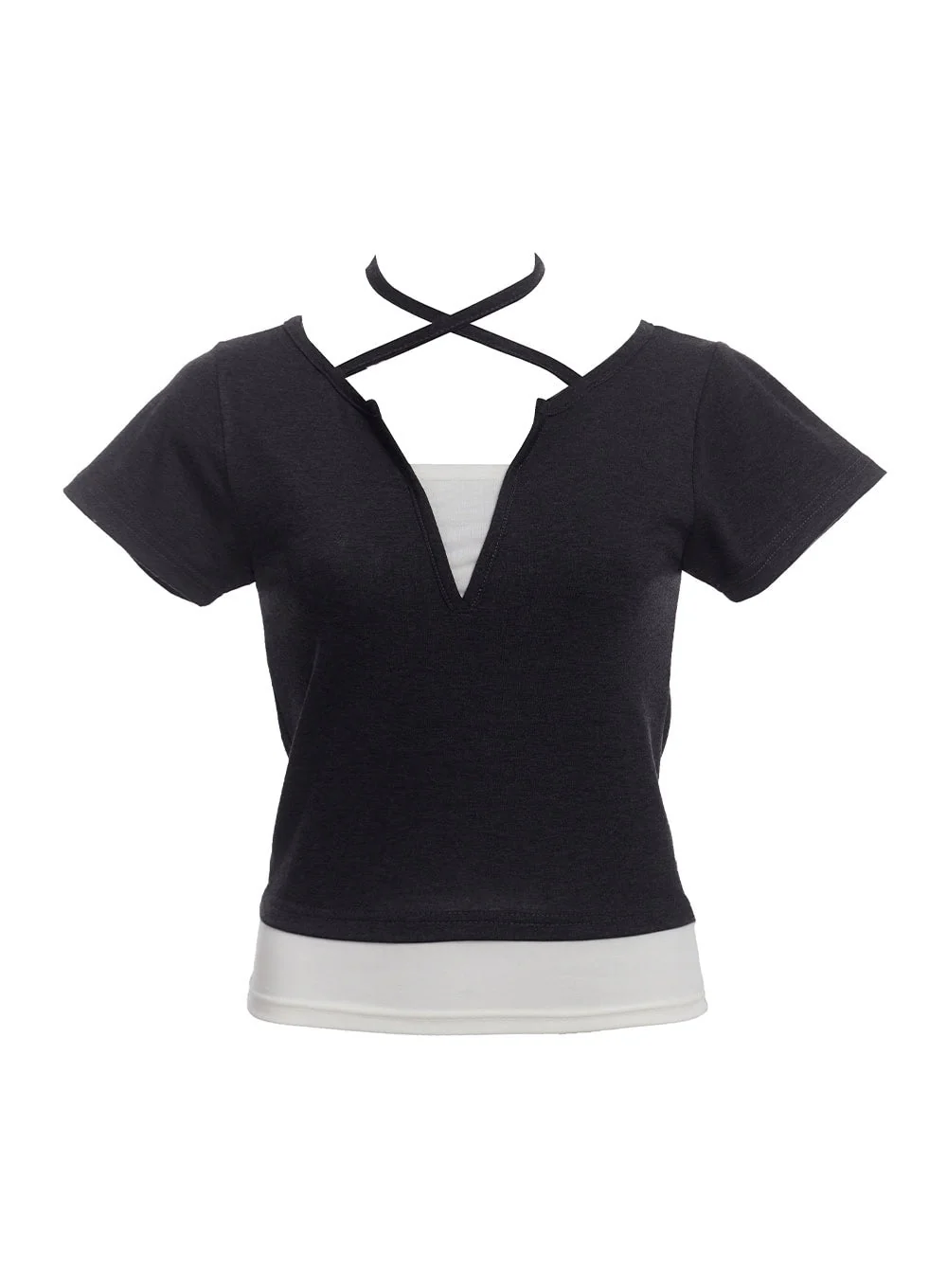Strappy Slit Layered Top CU520 - Image 3