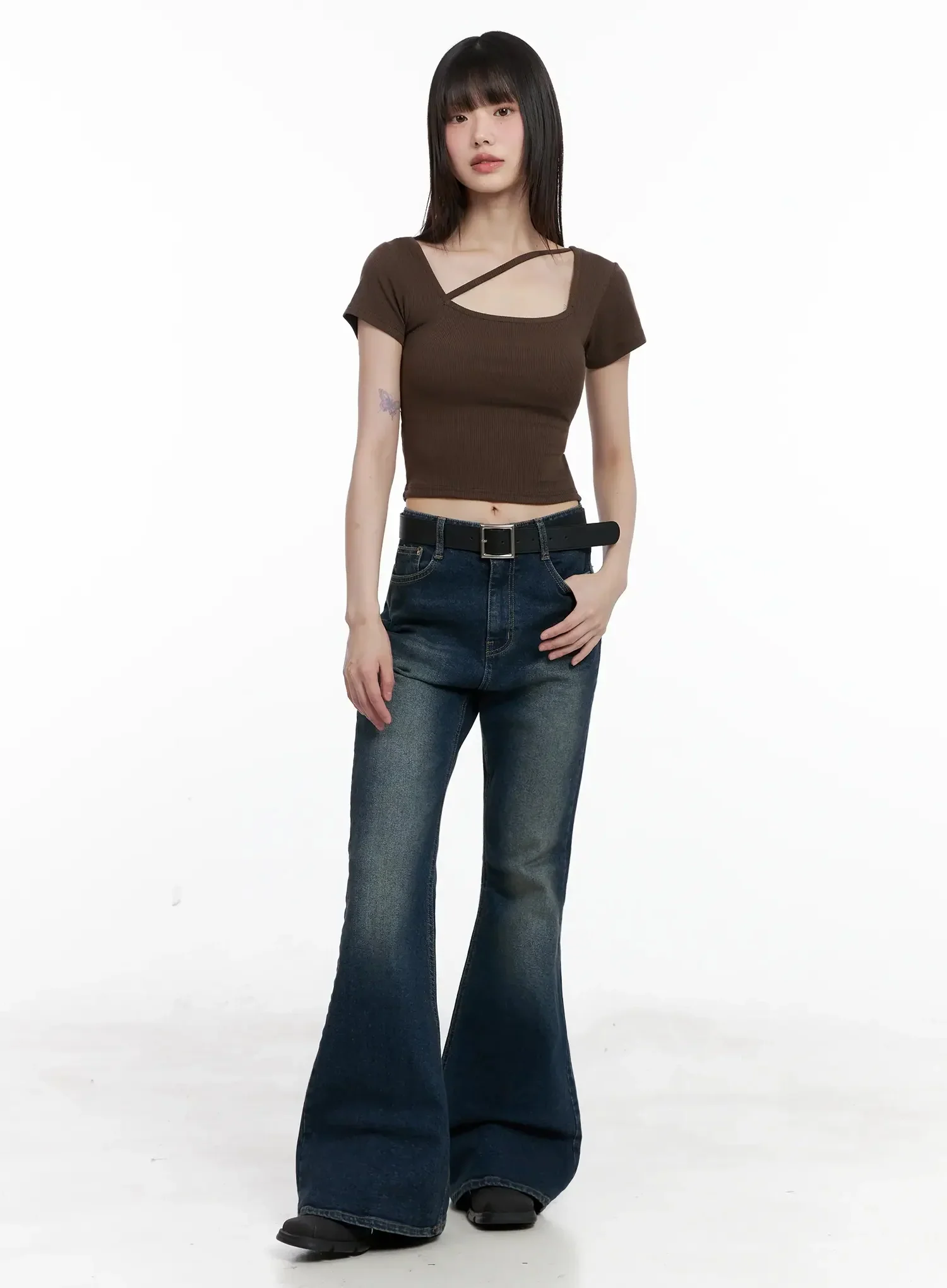 Strappy Square Neck Crop Top IL531 - Image 3