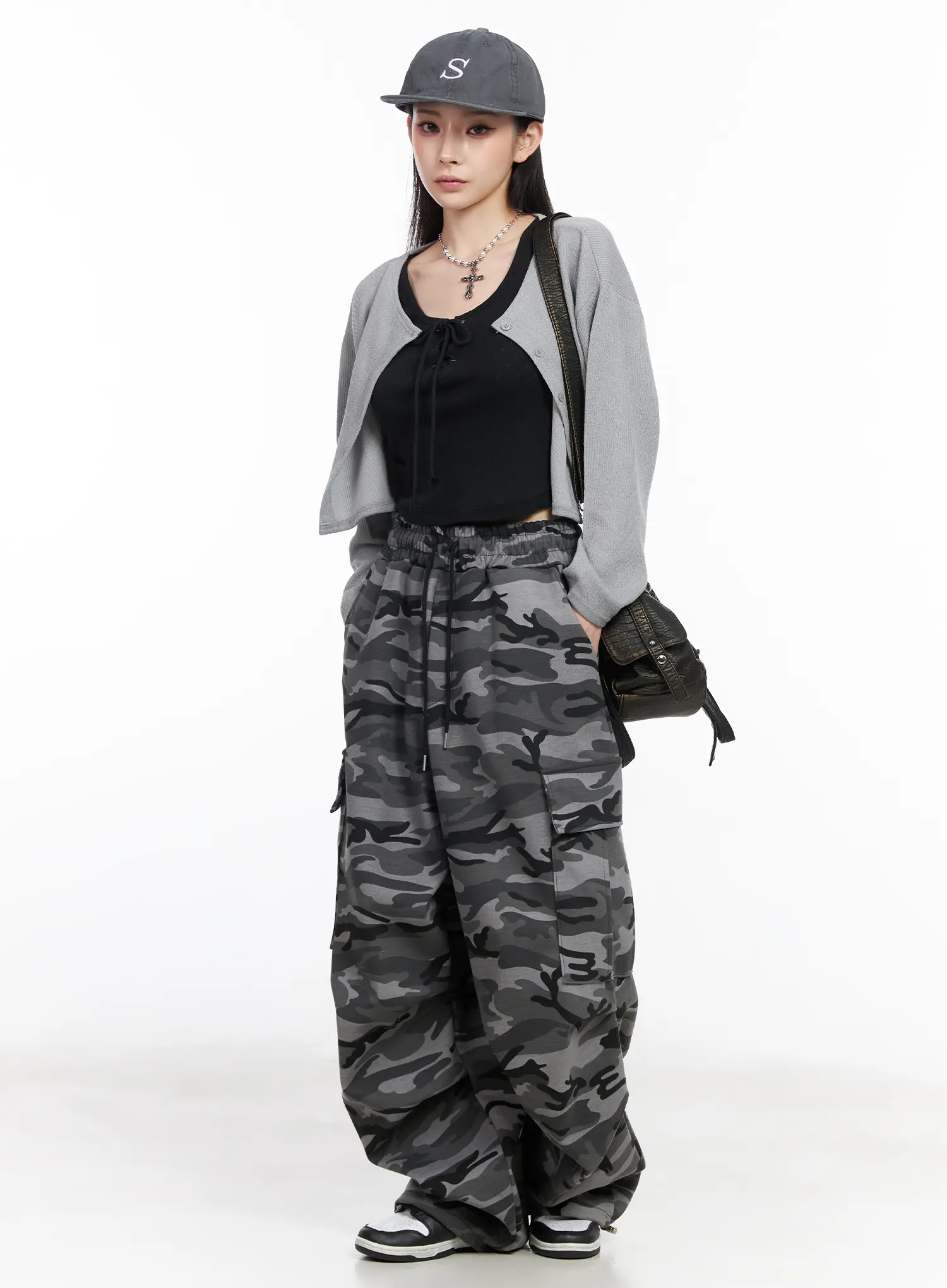 Street Style Camo Wide Cargo Pants CM519 - Image 3