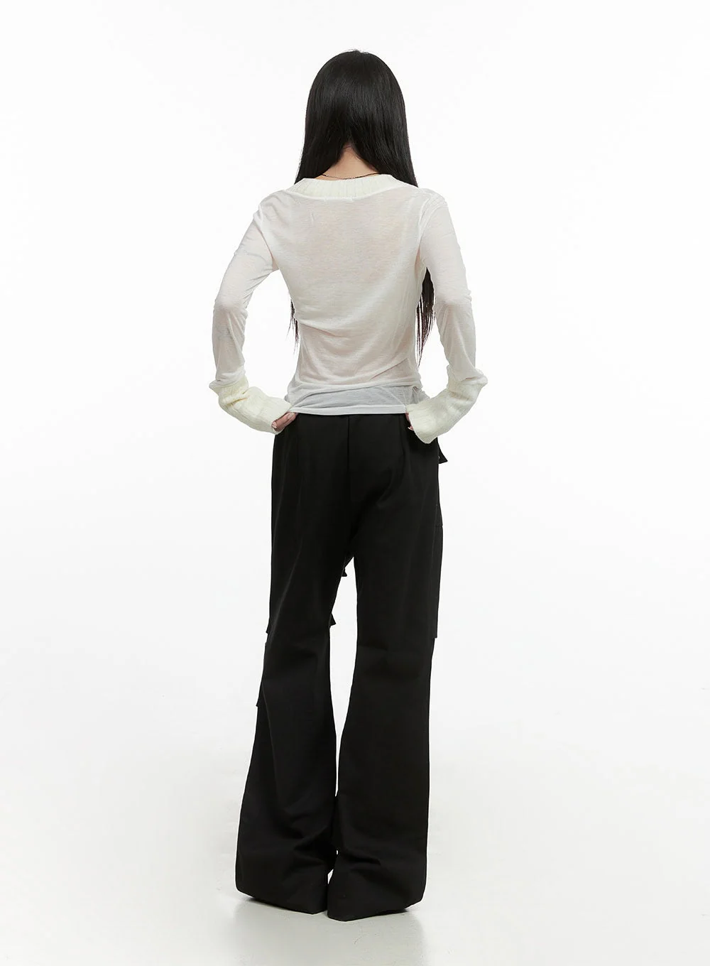 String Boot-Cut Parachuate Pants CS430 - Image 8