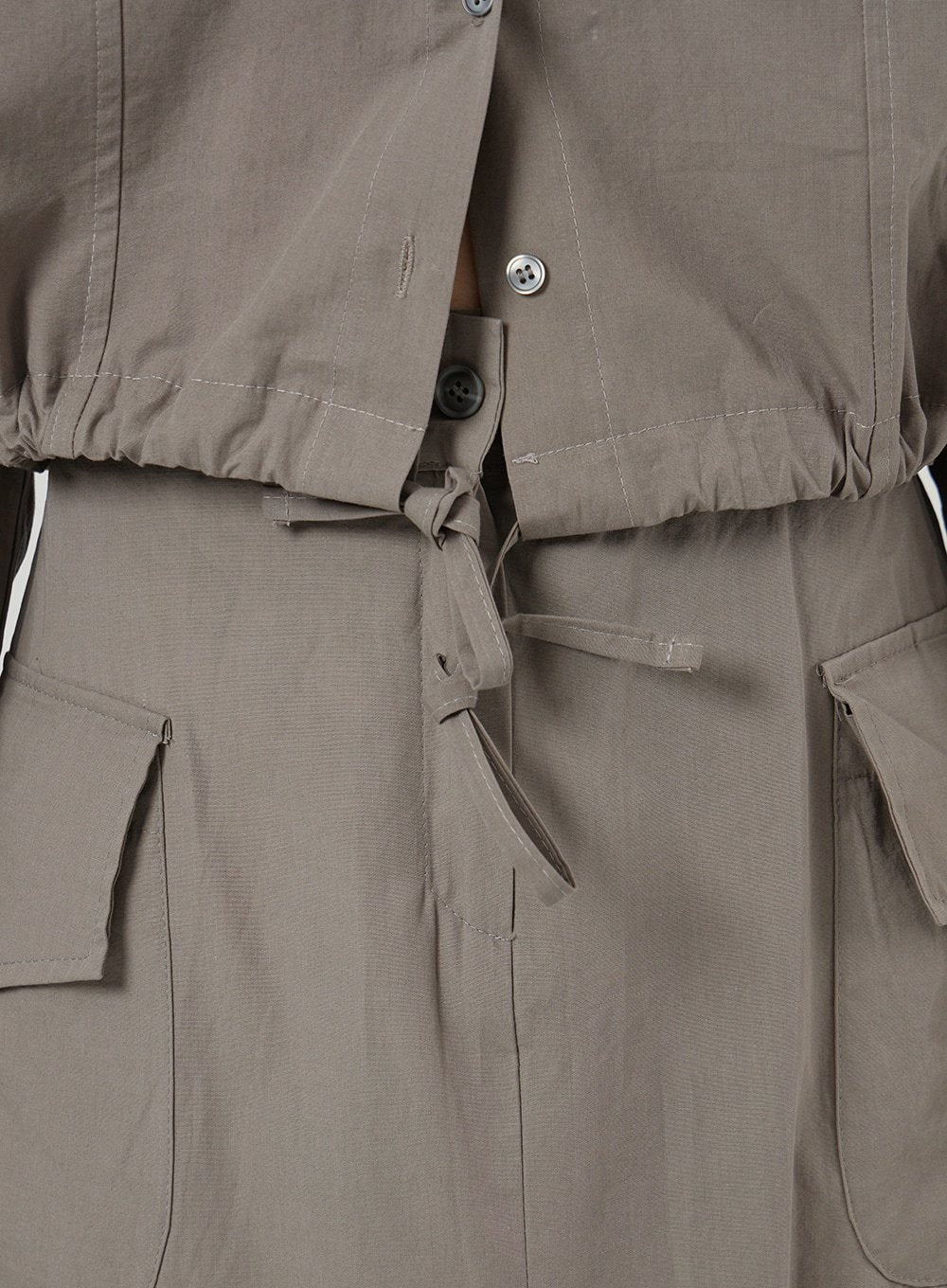 String Detail Cropped Shirt OF310 - Image 5