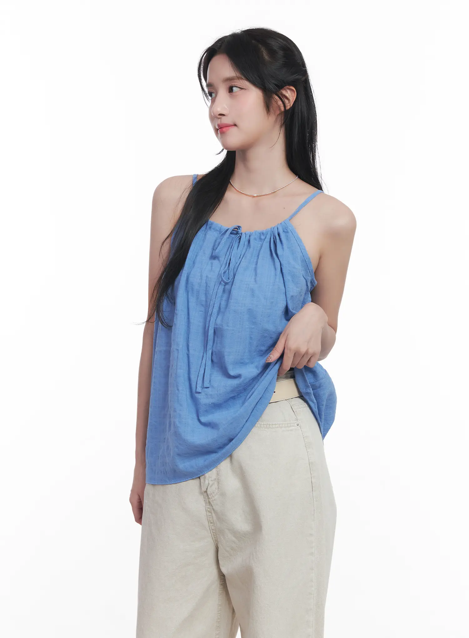 String Detail Flared Cami CU523 - Image 8