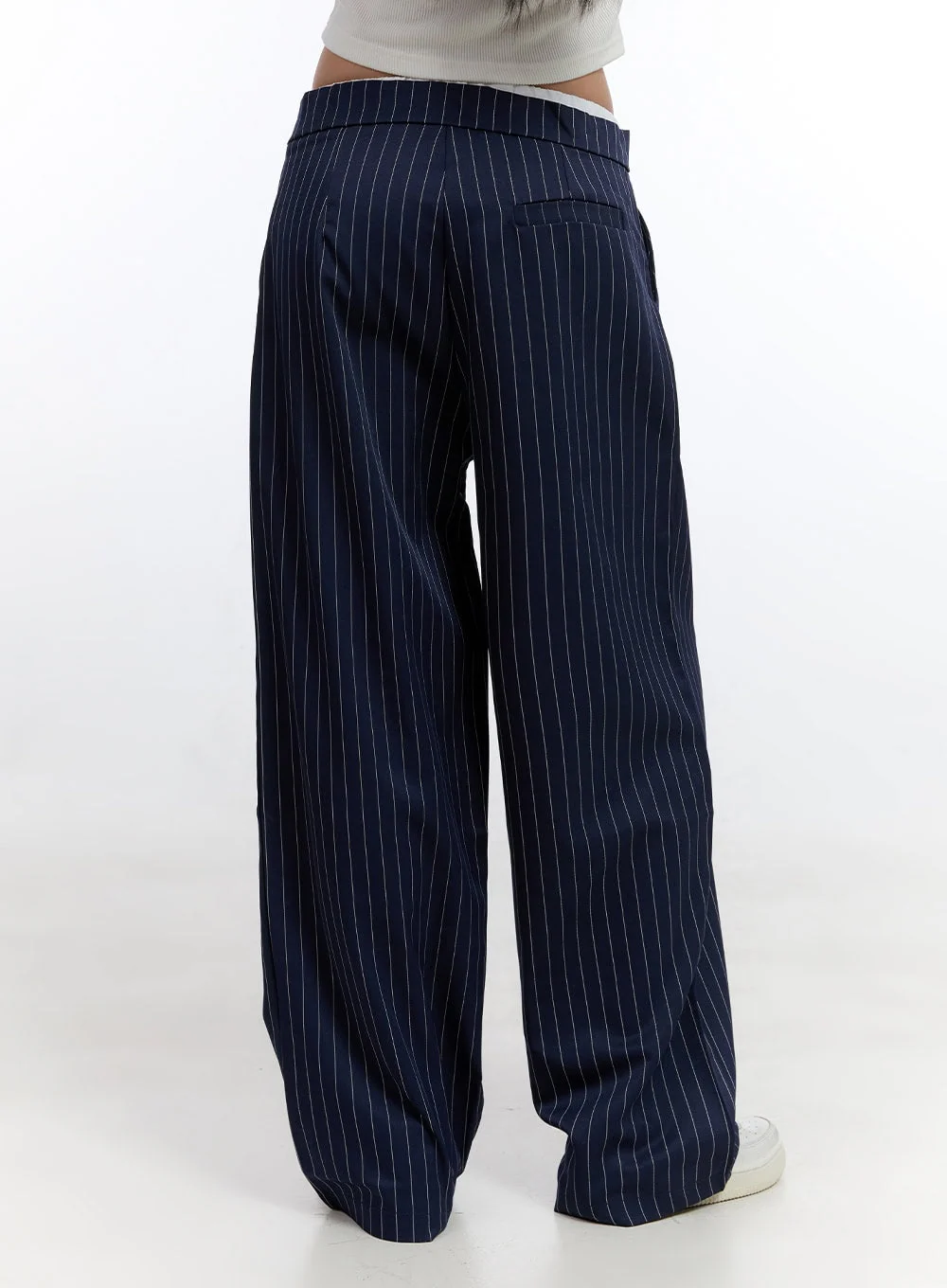 String Stripe Wide Fit Pants CO431 - Image 7