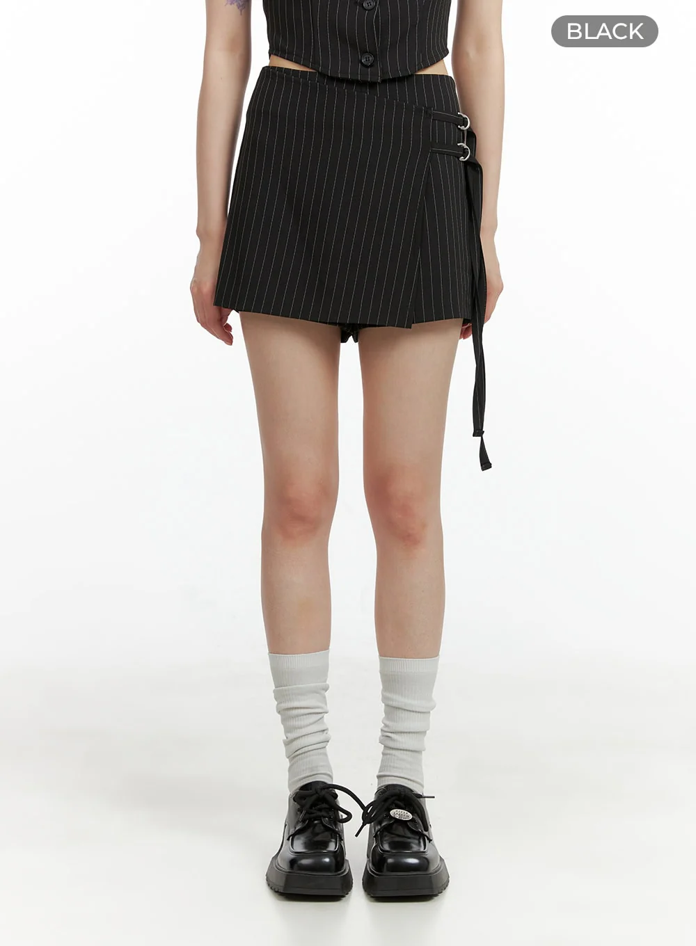 Stripe Buckle Wrap Shorts CL402 - Image 8