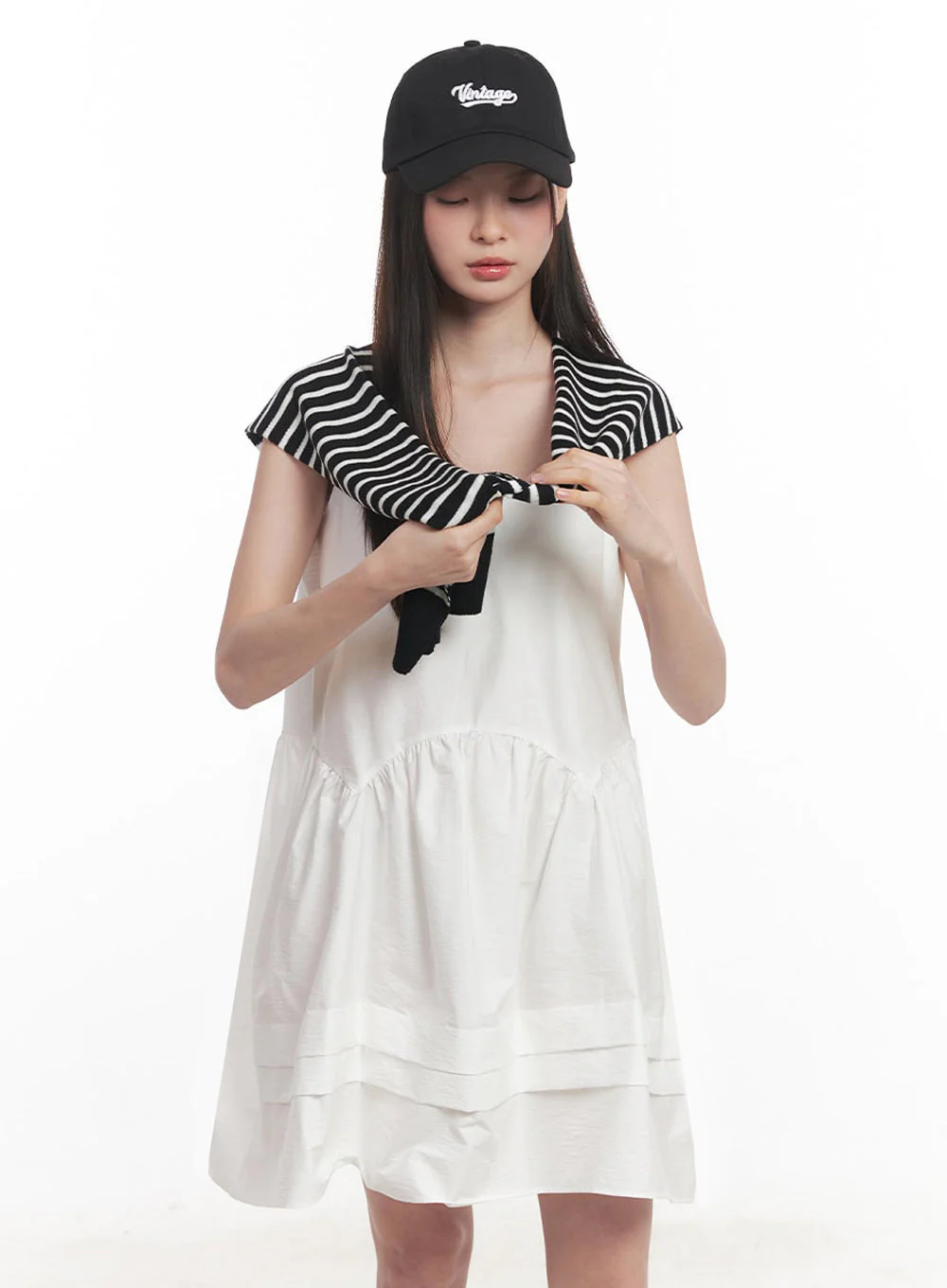 Stripe Knit Sweater Scarf IY509 - Image 4