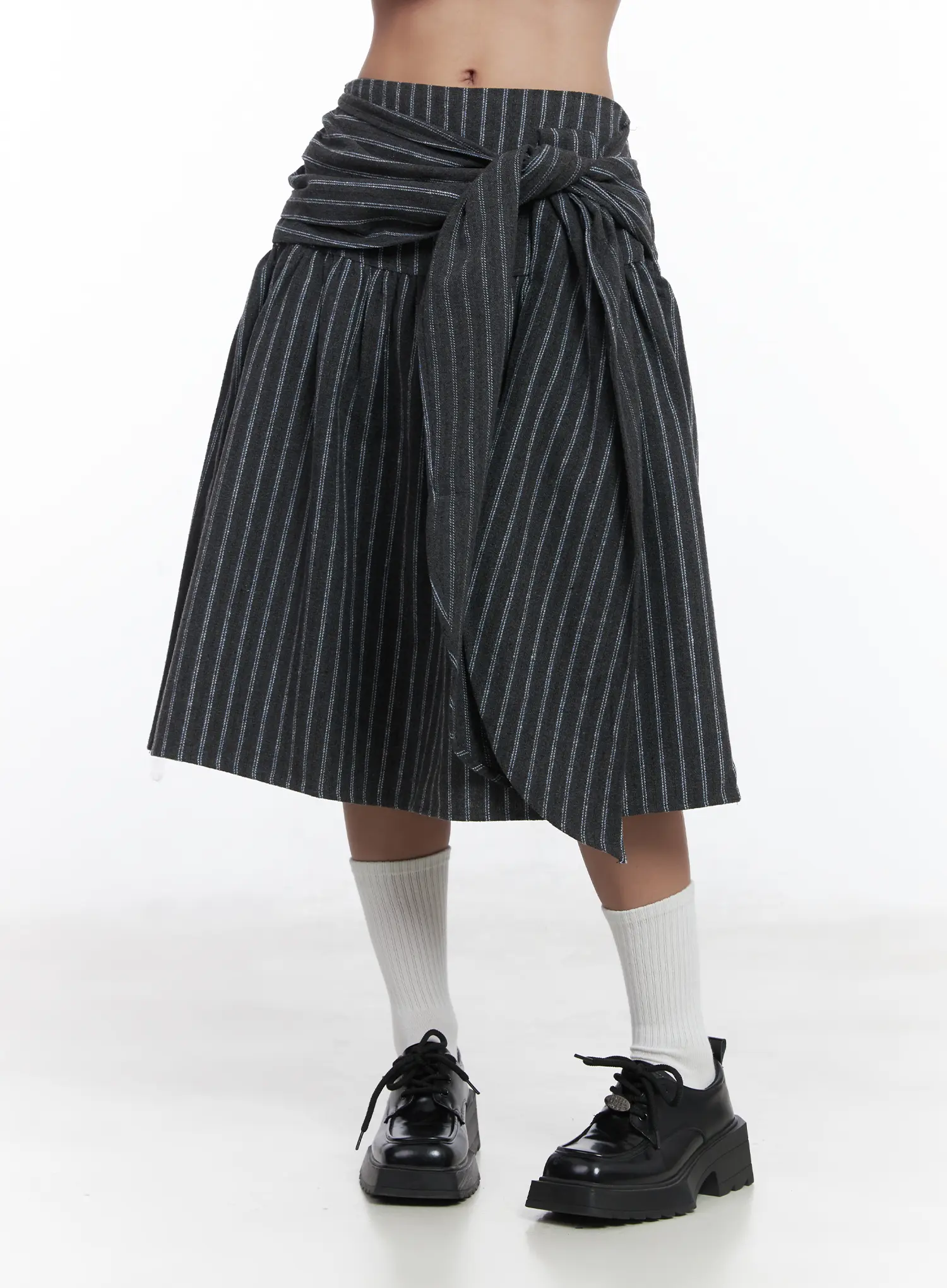 Stripe Wrap Midi Skirt CD529 - Image 2