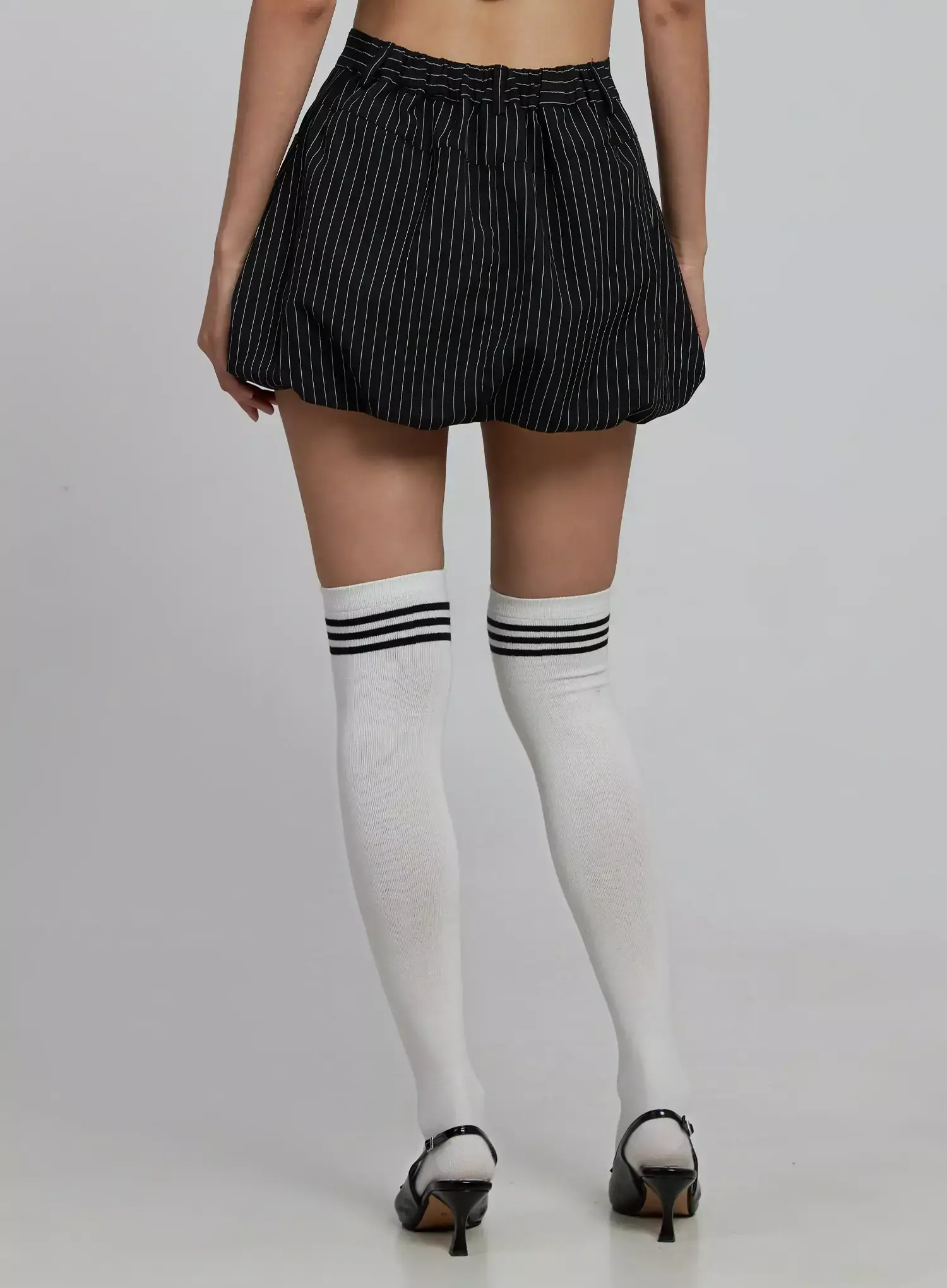 Striped Bubble Mini Skirt IM520 - Image 11