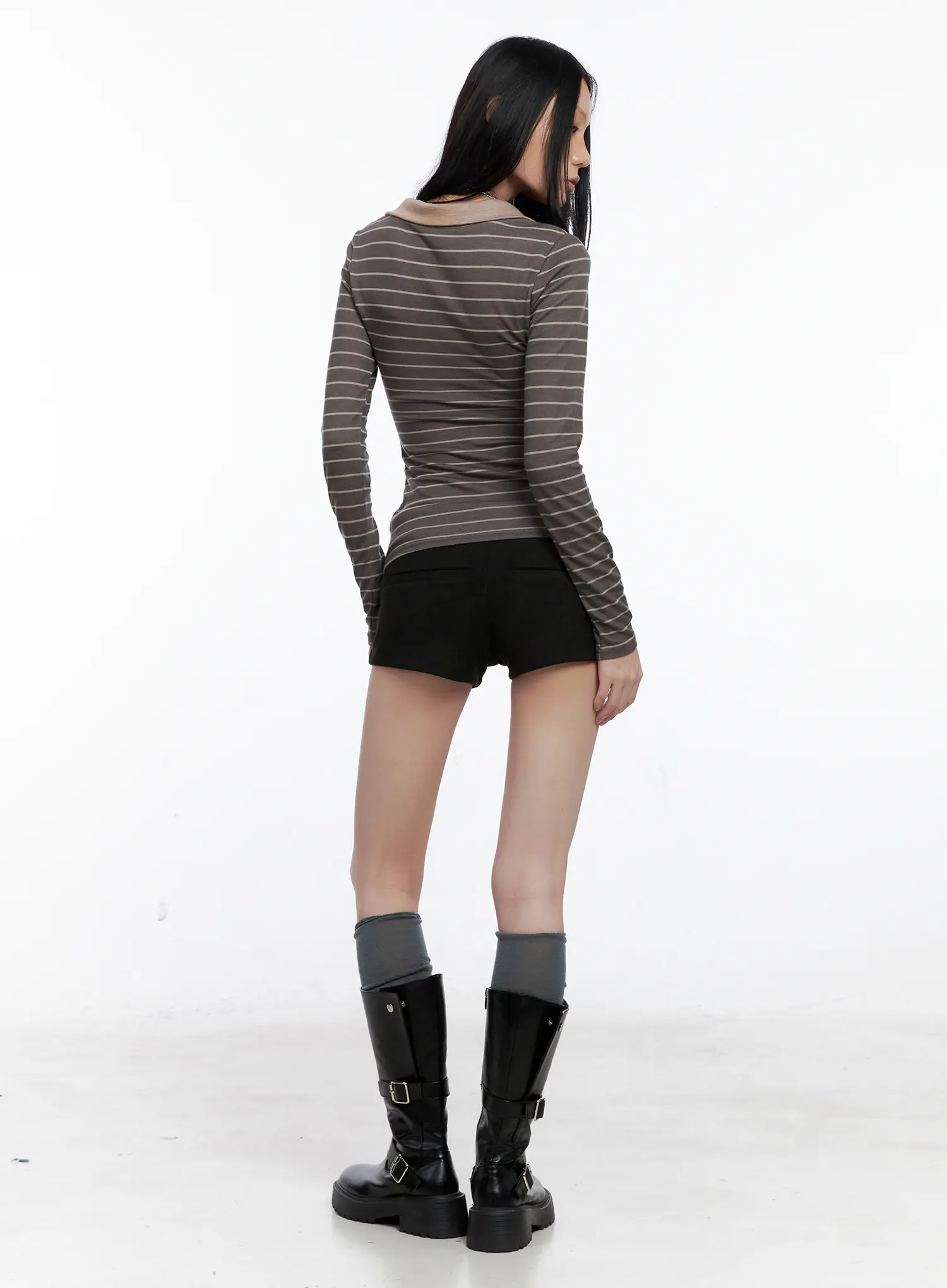 Striped Contrast Long-Sleeve Top CS504 - Image 6