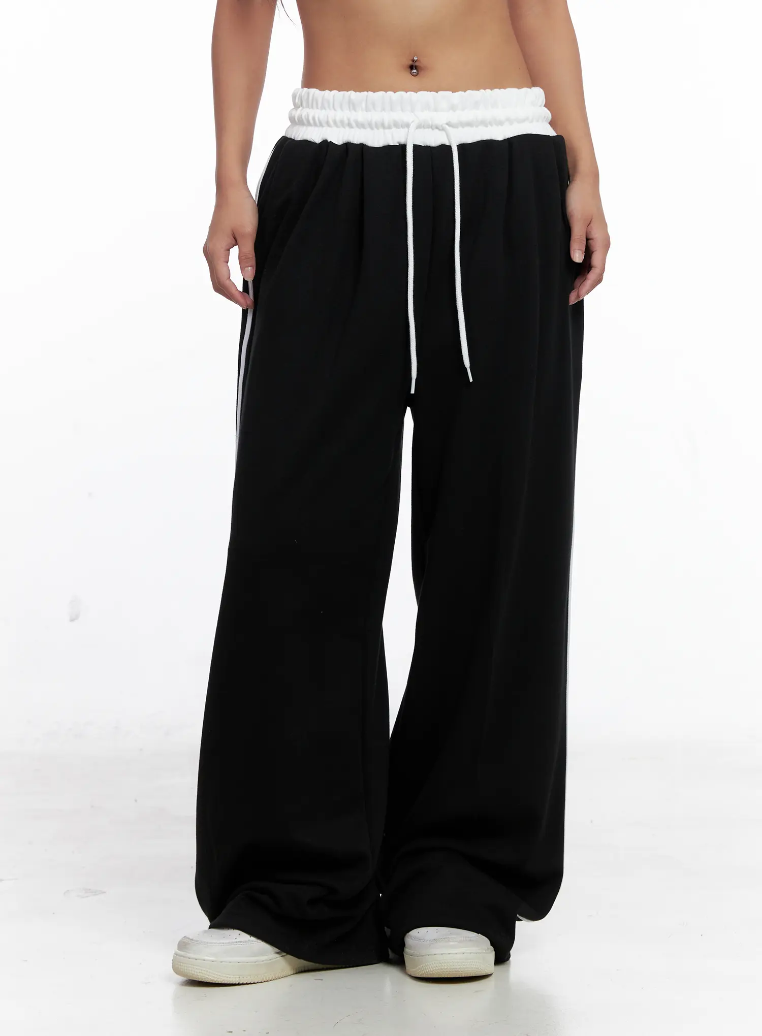 Striped Contrast Wide Leg Sweatpants CS524 - Image 8