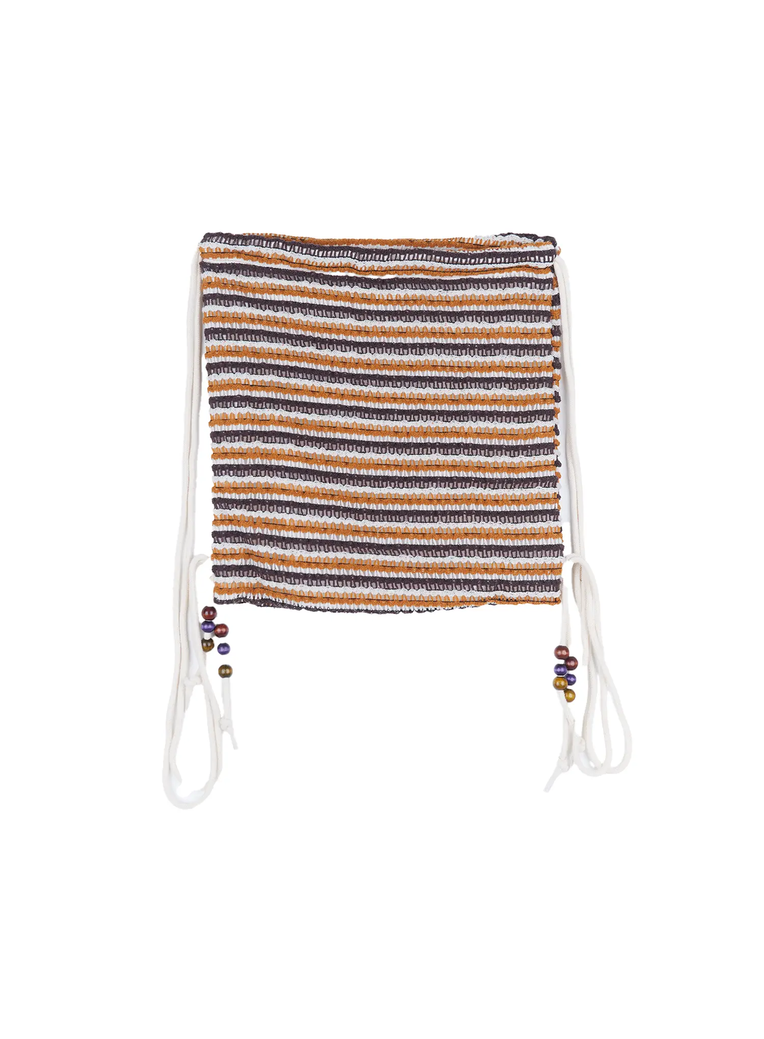 Striped Drawstring Knit Backpack CL522 - Image 8