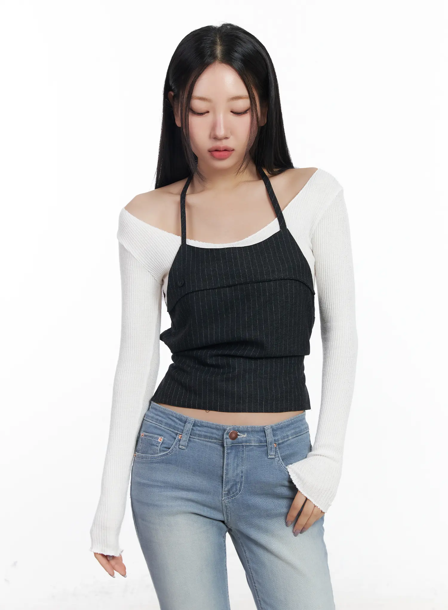 Striped Halter Bustier CF503 - Image 10