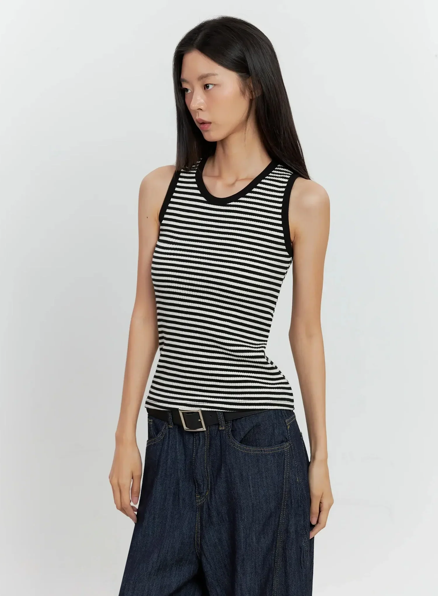 Striped Knit Tank Top IL528 - Image 20