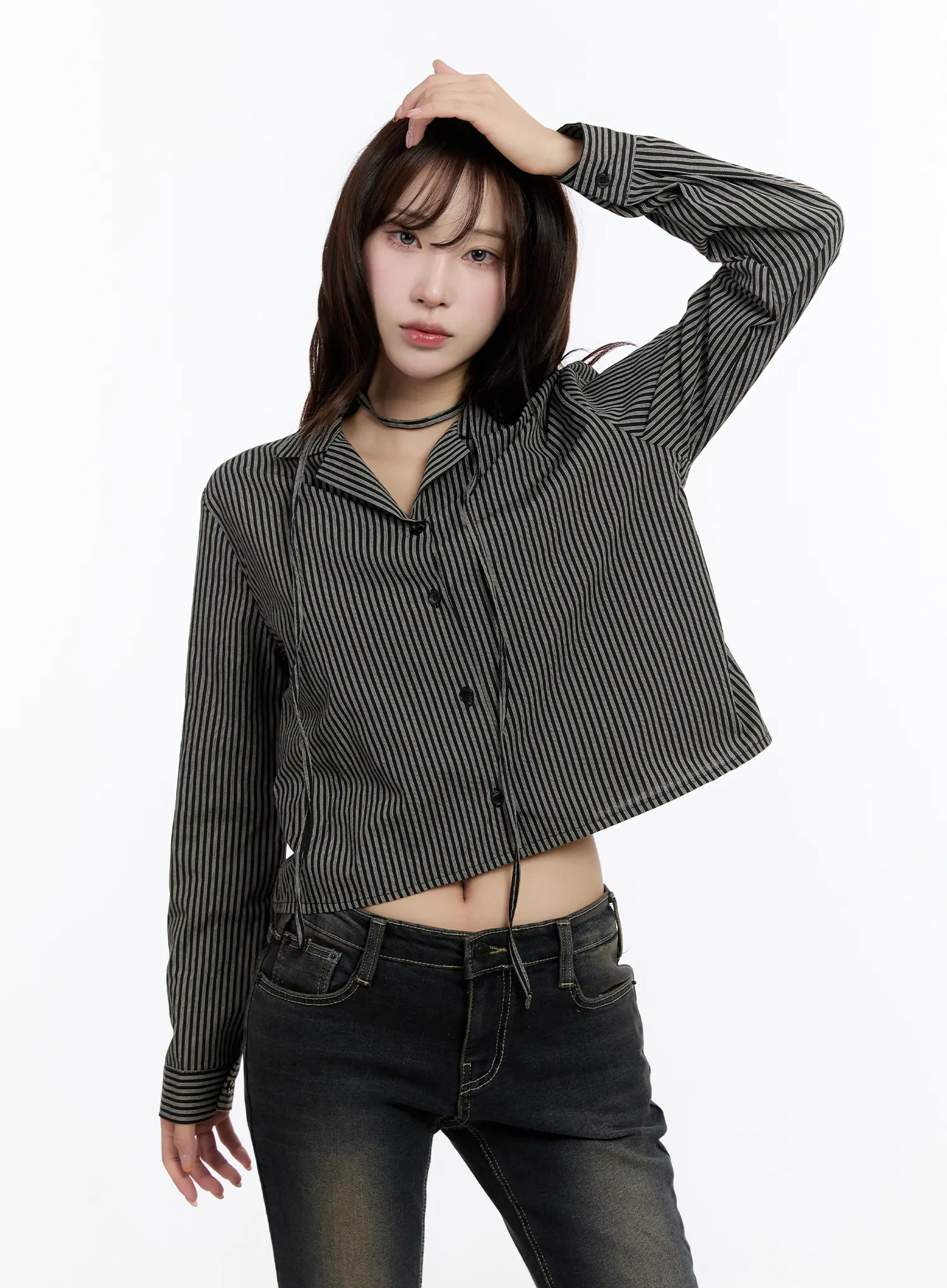 Striped Long Sleeve Shirt CN524 - Image 5
