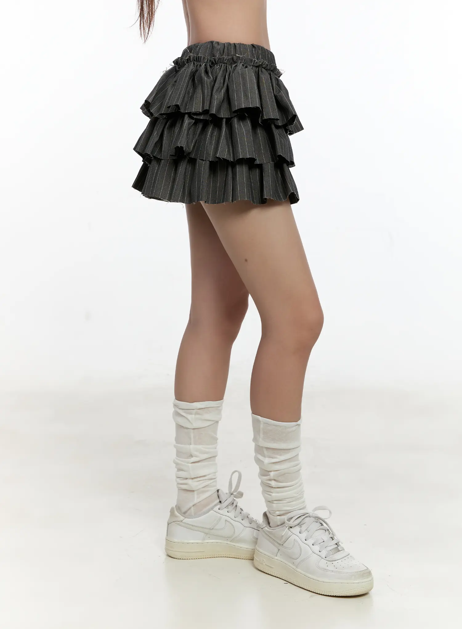 Striped Ruffle Mini Skirt CL531 - Image 5