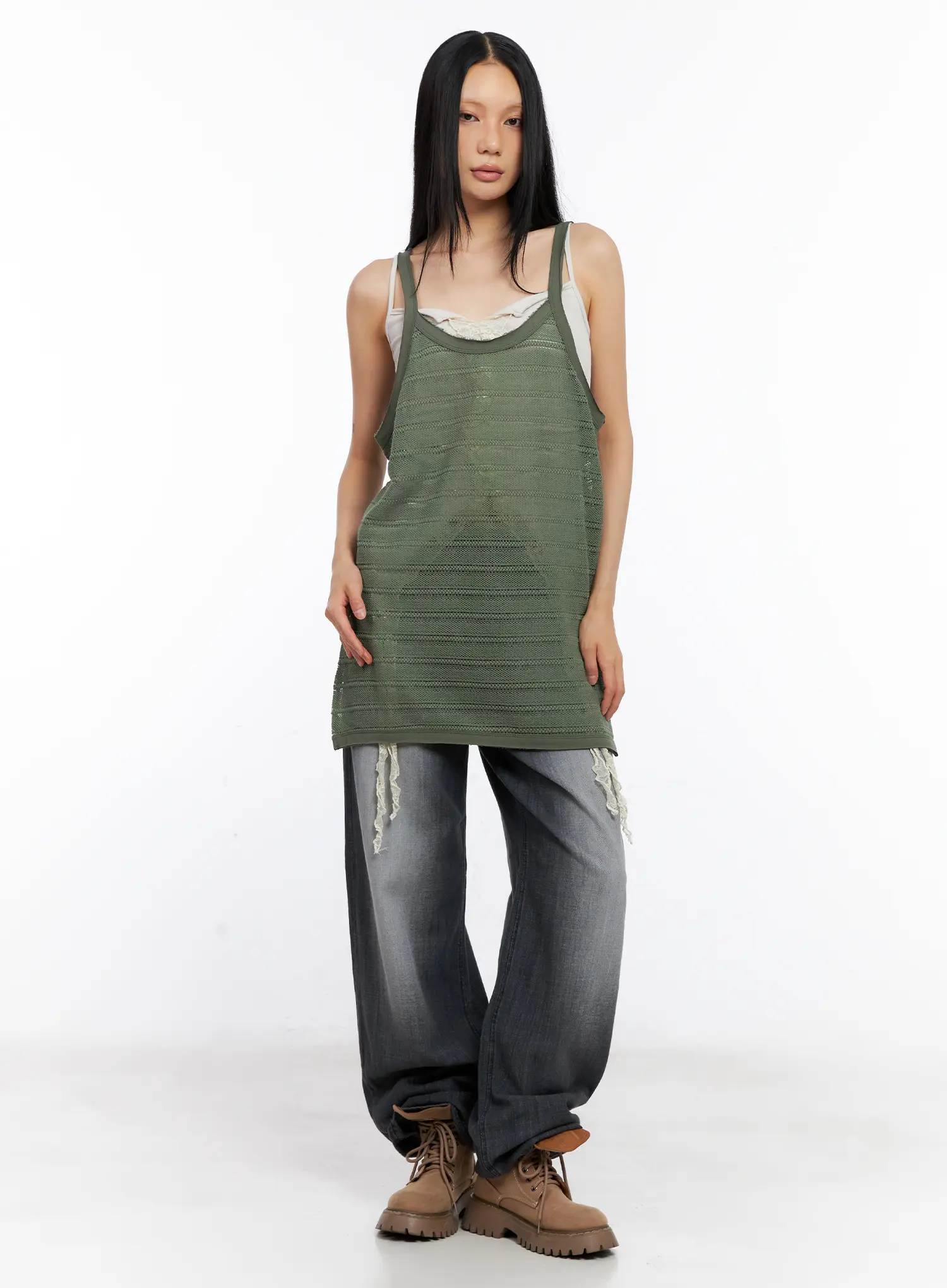 Striped Sheer Layered Tank CL529 - Image 3