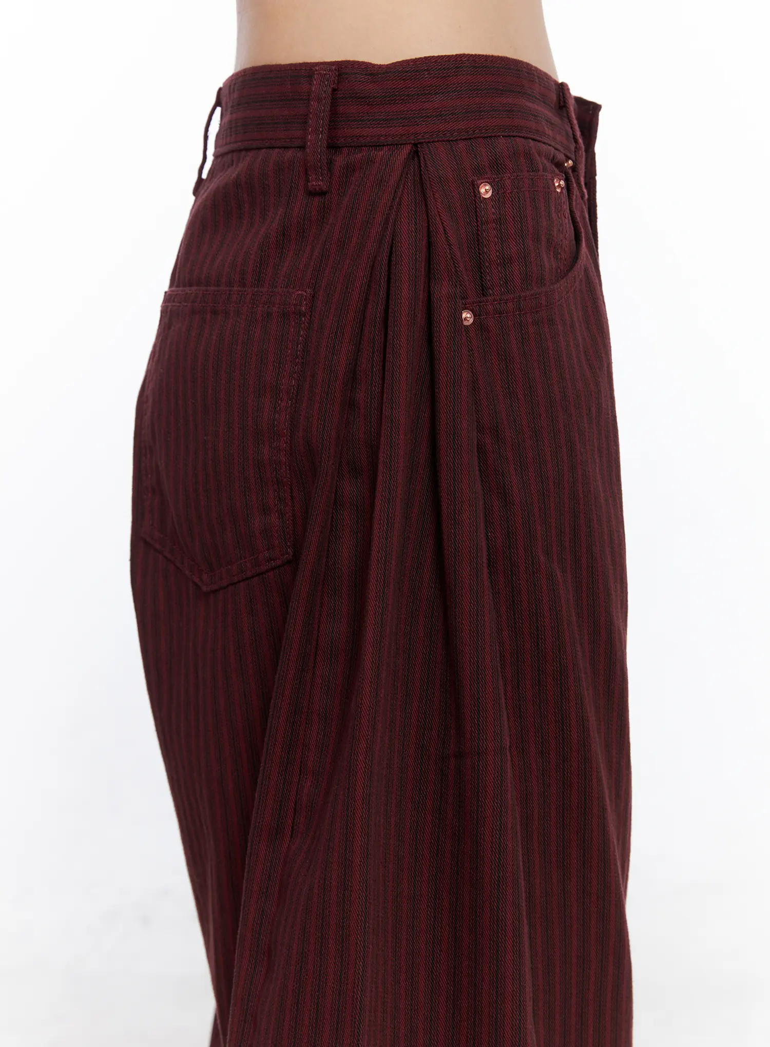 Striped Side Pintuck Wide Pants CO507 - Image 3